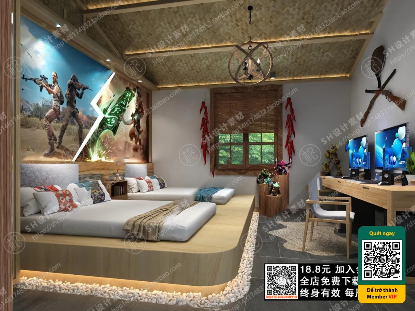 3D SCENES – WABI SABI STYLE – VRAY / CORONA – 3D MODEL – 5945