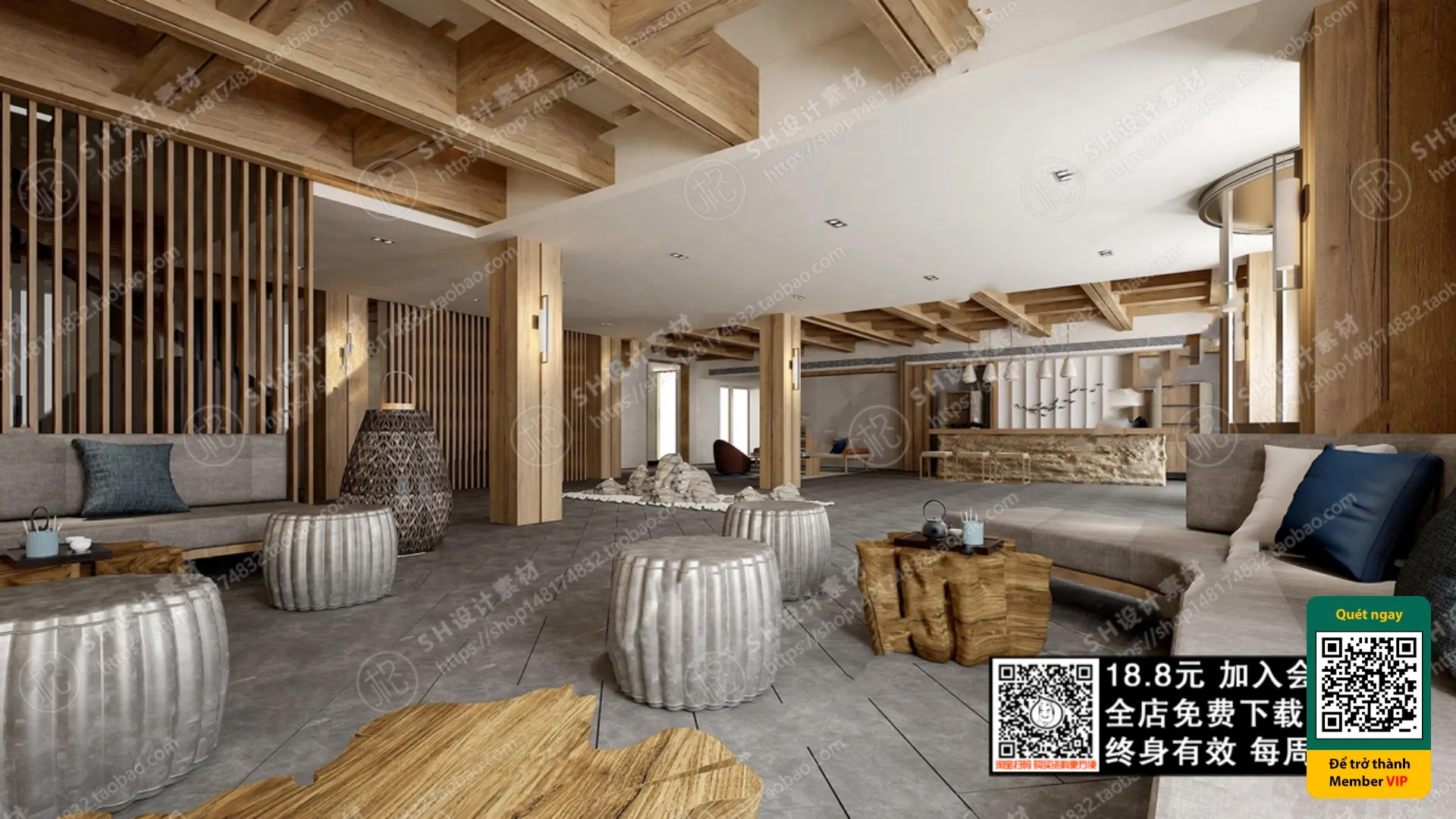 3D SCENES – WABI SABI STYLE – VRAY / CORONA – 3D MODEL – 5947