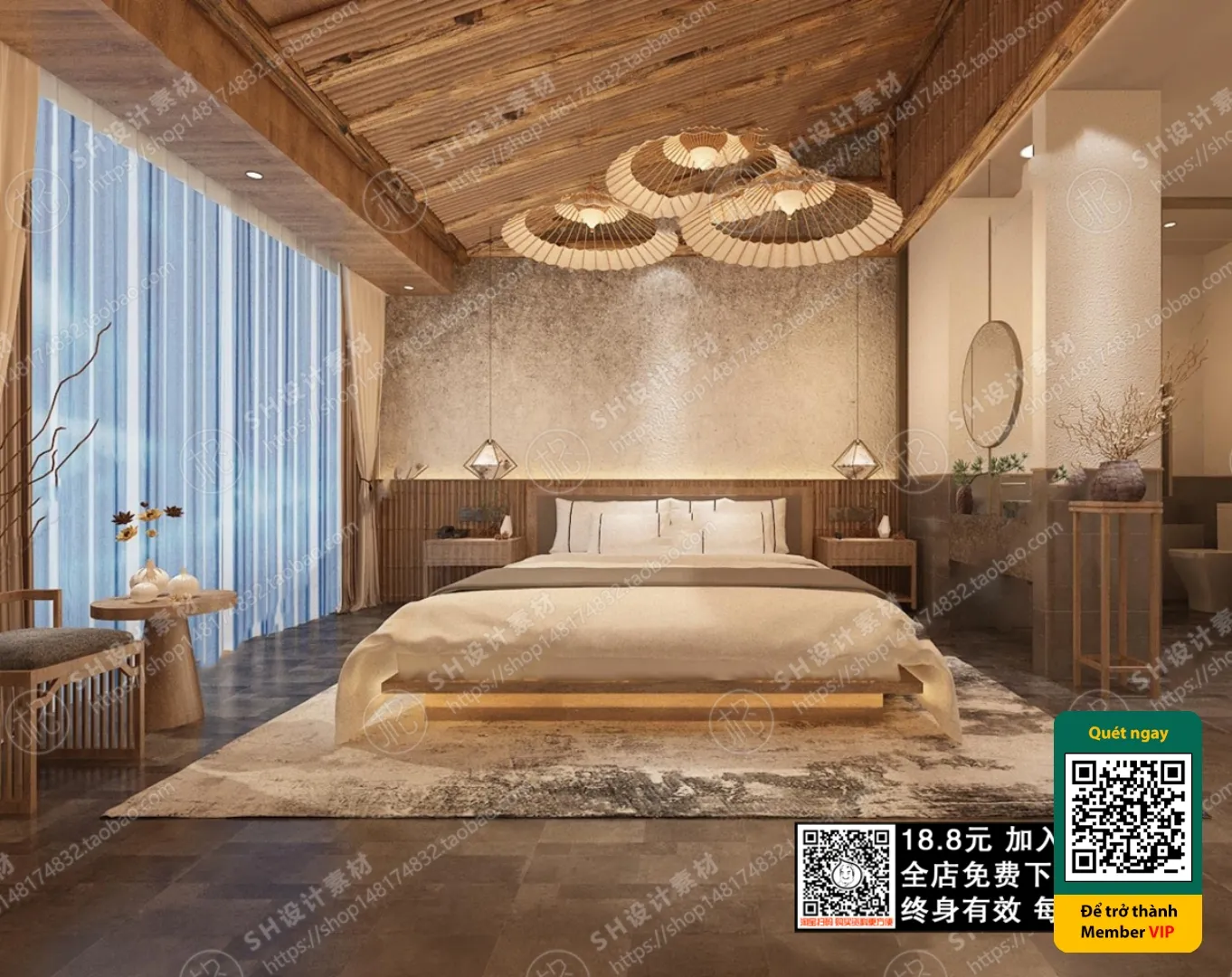 3D SCENES – WABI SABI STYLE – VRAY / CORONA – 3D MODEL – 5948