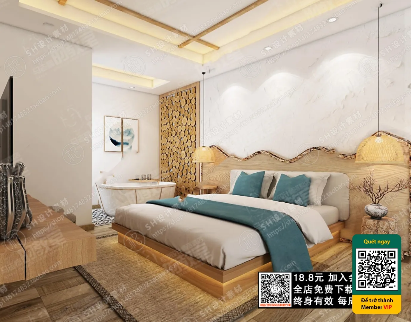 3D SCENES – WABI SABI STYLE – VRAY / CORONA – 3D MODEL – 5952