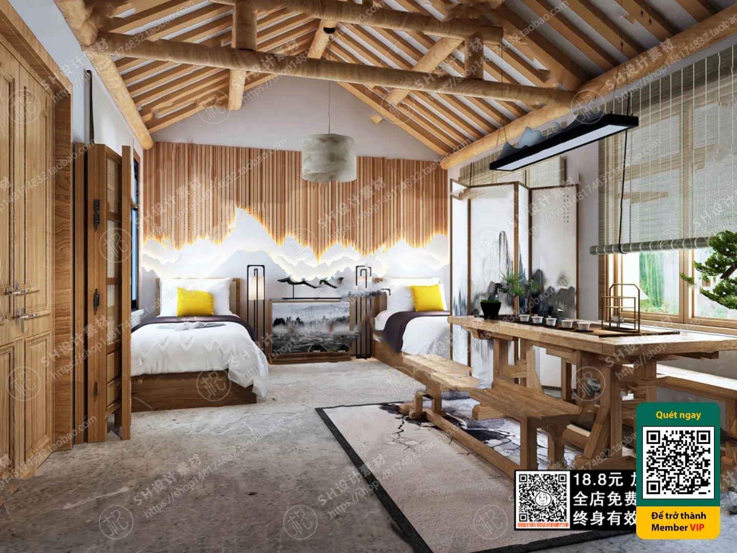 3D SCENES – WABI SABI STYLE – VRAY / CORONA – 3D MODEL – 5953