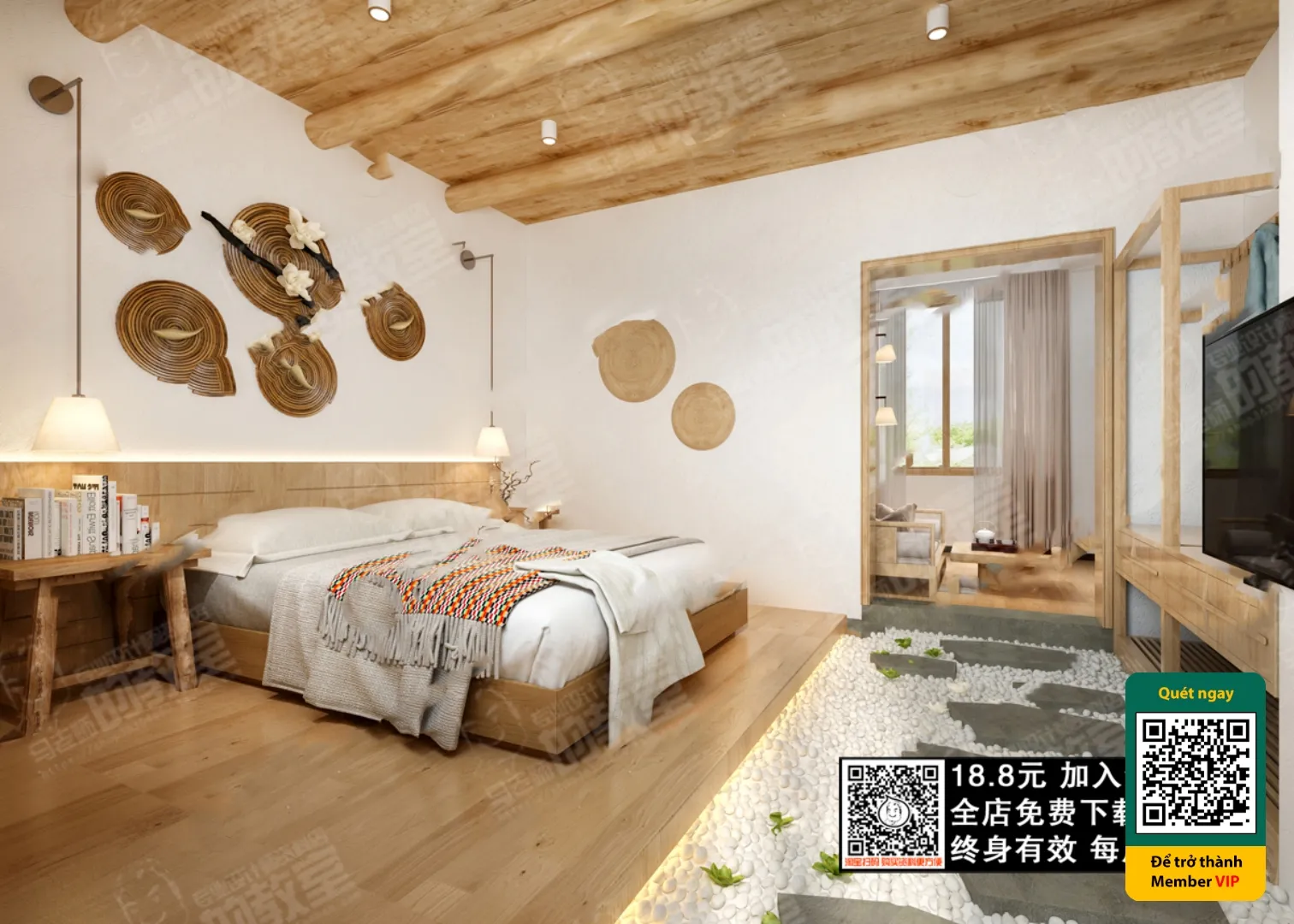 3D SCENES – WABI SABI STYLE – VRAY / CORONA – 3D MODEL – 5954