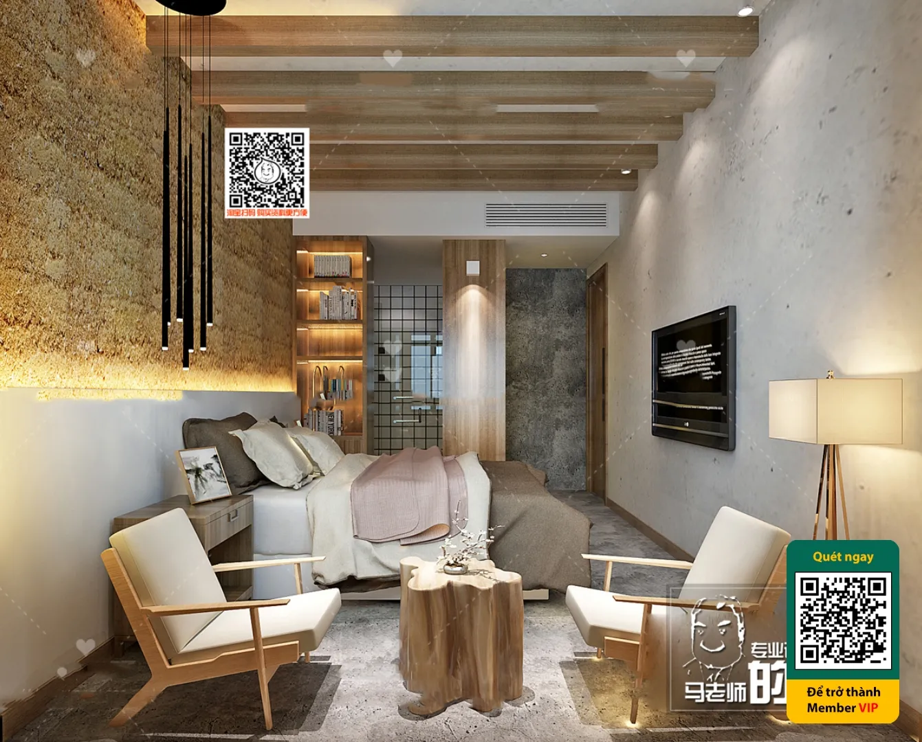 3D SCENES – WABI SABI STYLE – VRAY / CORONA – 3D MODEL – 5961