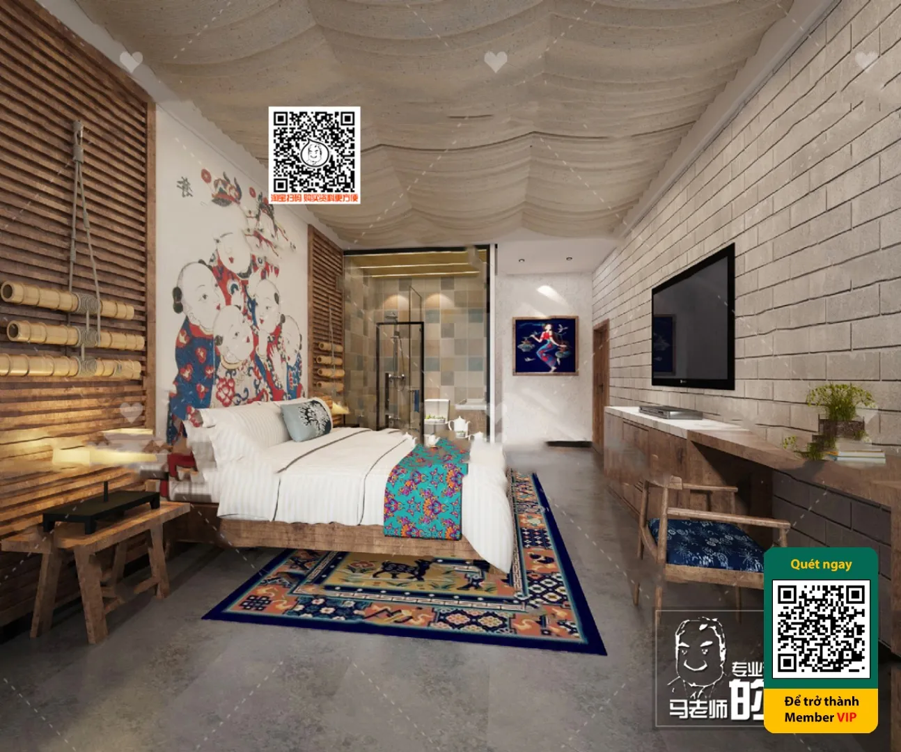 3D SCENES – WABI SABI STYLE – VRAY / CORONA – 3D MODEL – 5966