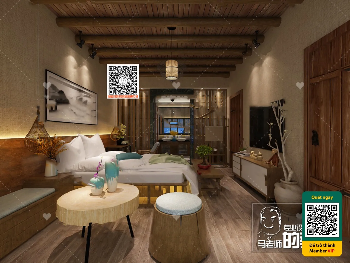 3D SCENES – WABI SABI STYLE – VRAY / CORONA – 3D MODEL – 5976