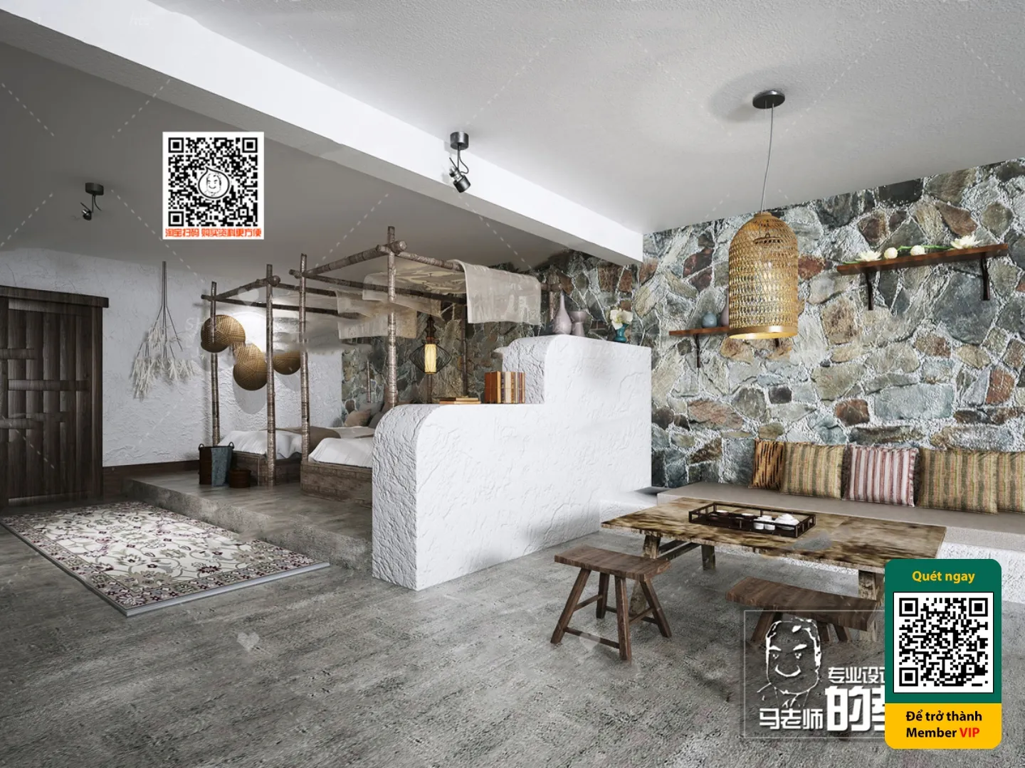 3D SCENES – WABI SABI STYLE – VRAY / CORONA – 3D MODEL – 6002