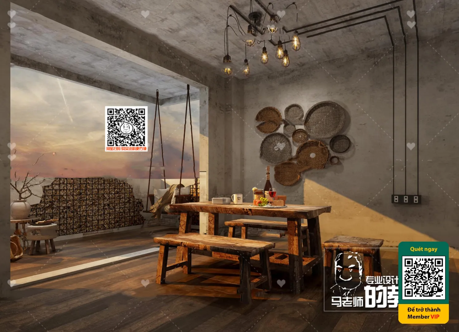 3D SCENES – WABI SABI STYLE – VRAY / CORONA – 3D MODEL – 6003