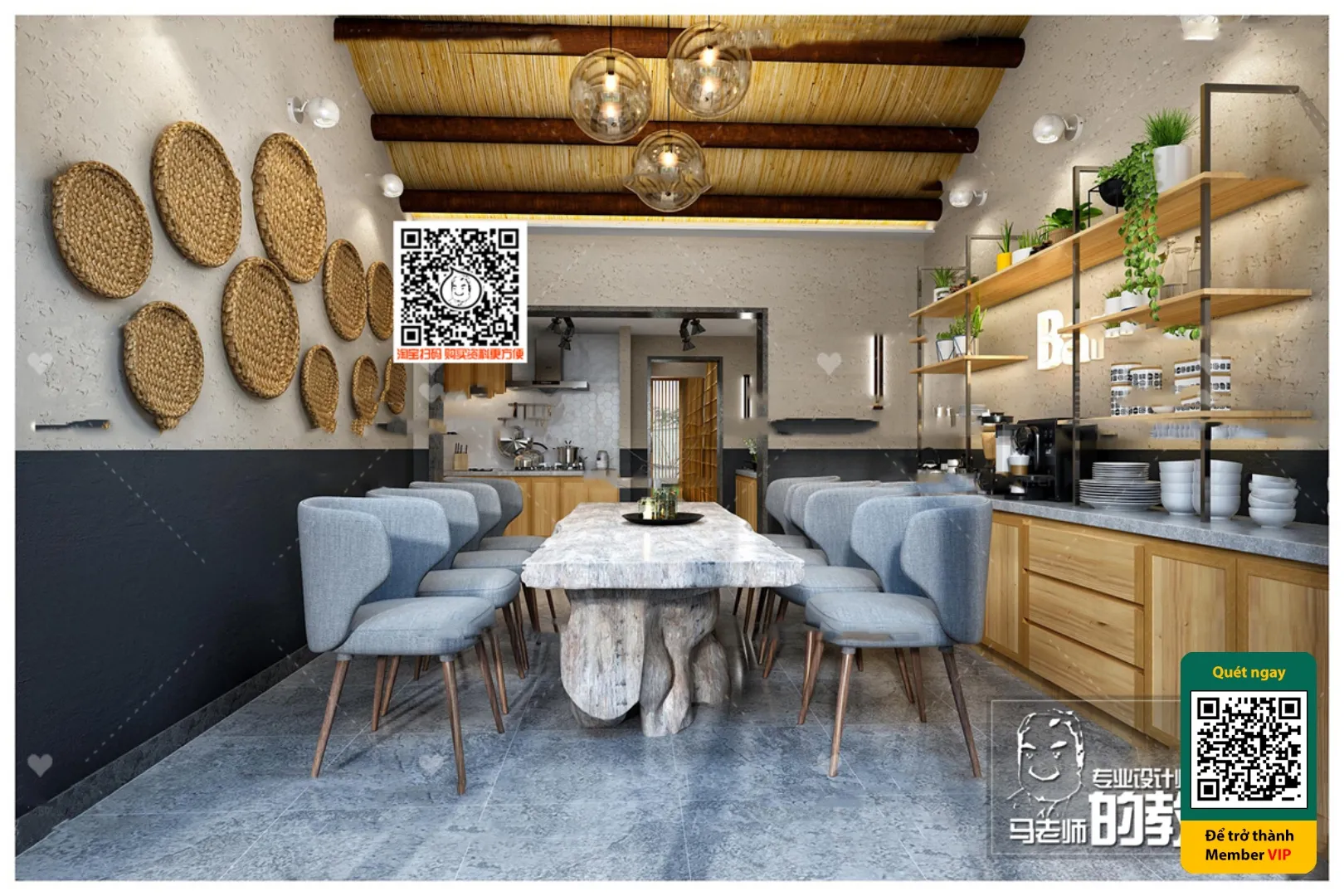 3D SCENES – WABI SABI STYLE – VRAY / CORONA – 3D MODEL – 6004