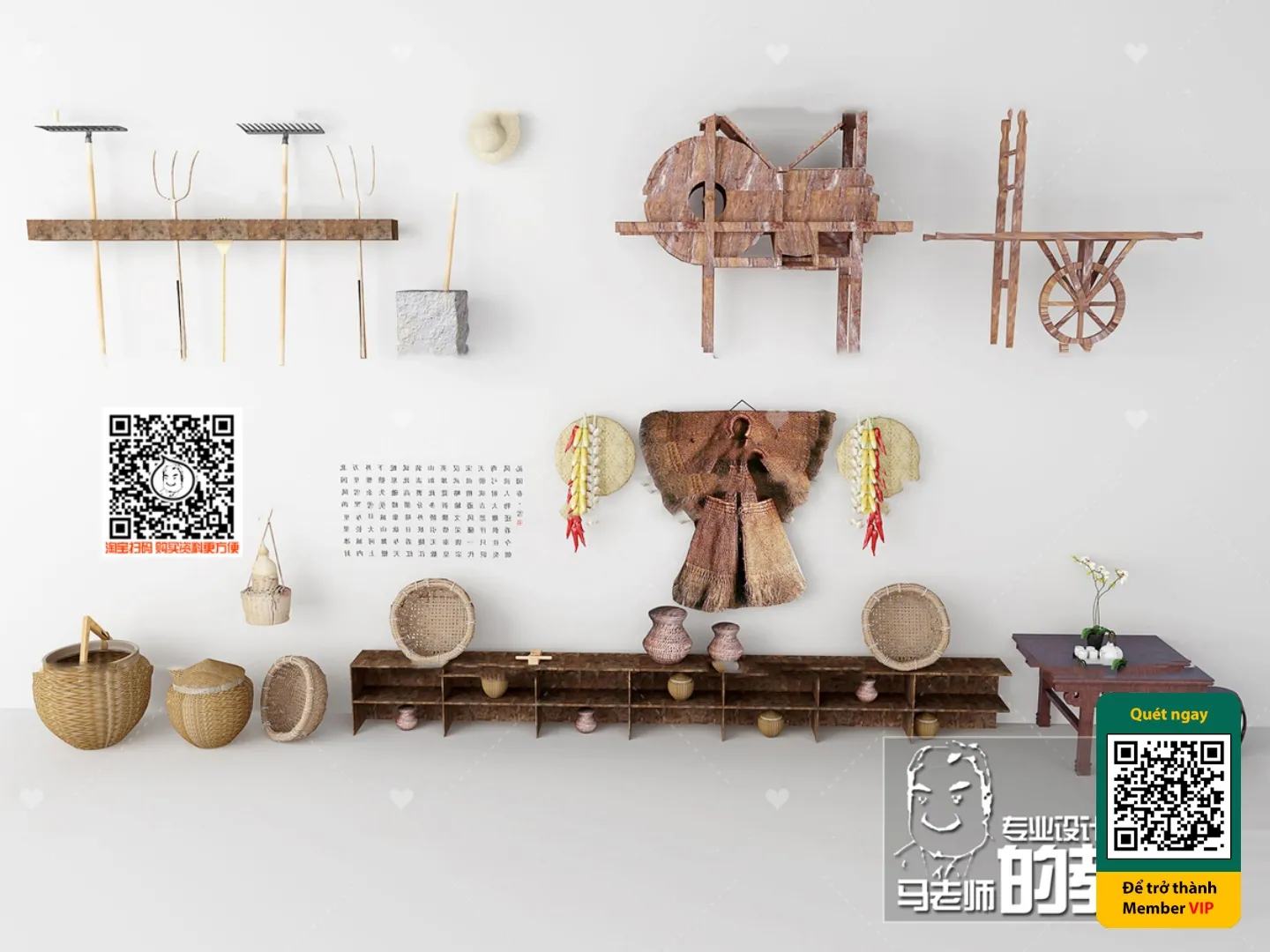 3D SCENES – WABI SABI STYLE – VRAY / CORONA – 3D MODEL – 6016