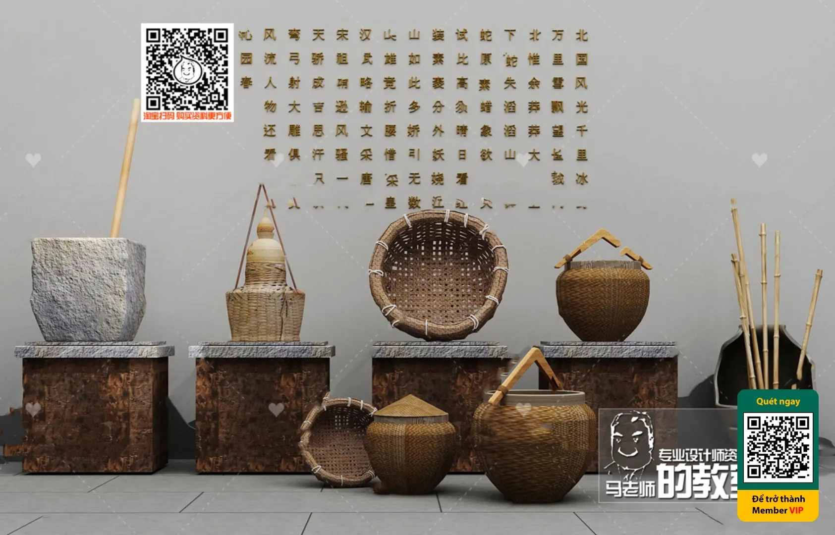 3D SCENES – WABI SABI STYLE – VRAY / CORONA – 3D MODEL – 6017