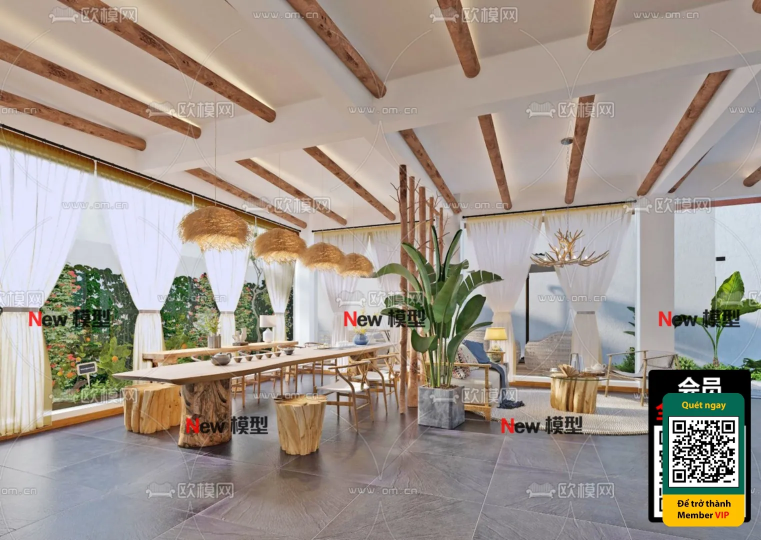 3D SCENES – WABI SABI STYLE – VRAY / CORONA – 3D MODEL – 6022