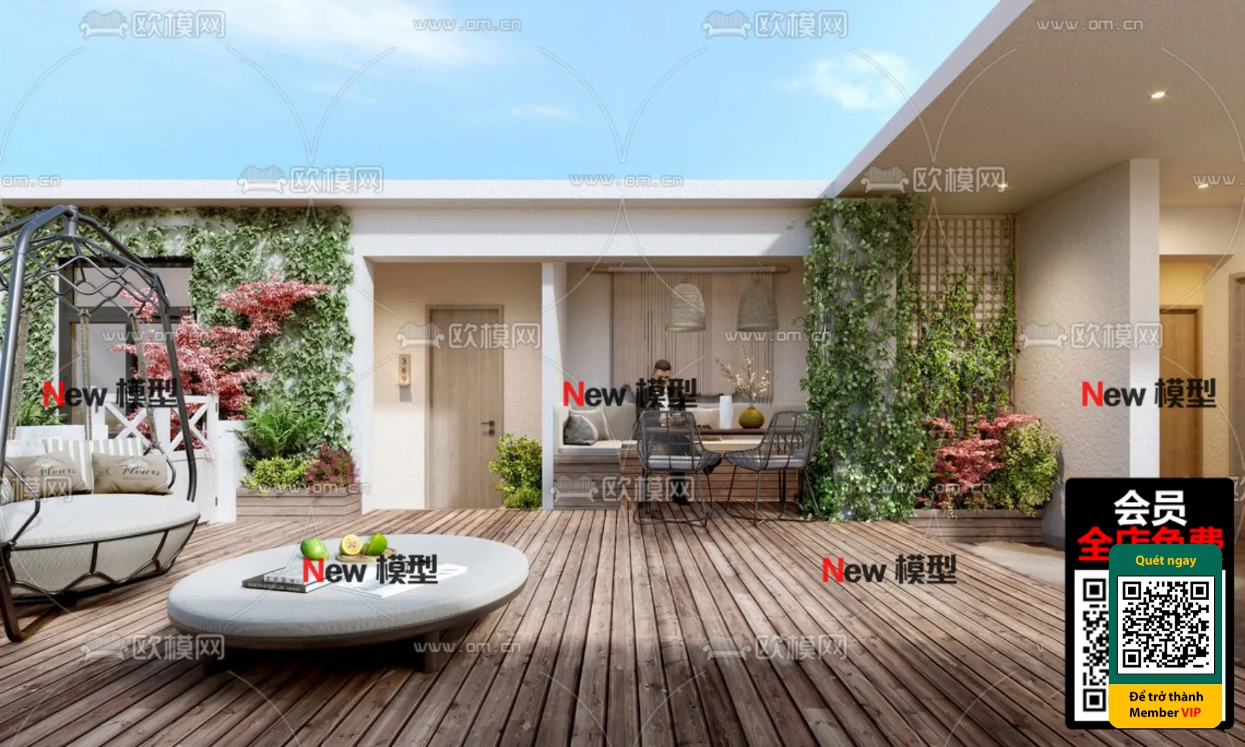 3D SCENES – WABI SABI STYLE – VRAY / CORONA – 3D MODEL – 6023