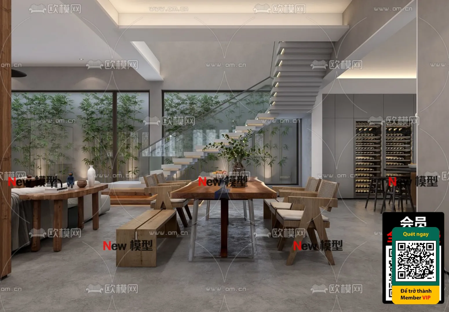 3D SCENES – WABI SABI STYLE – VRAY / CORONA – 3D MODEL – 6027