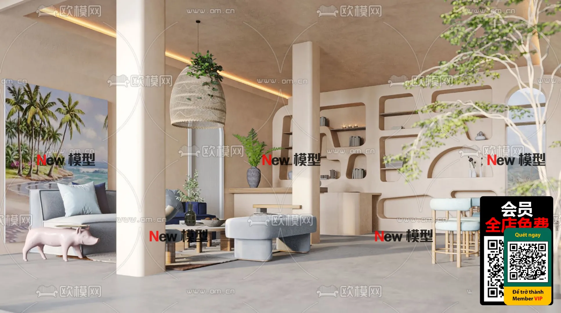 3D SCENES – WABI SABI STYLE – VRAY / CORONA – 3D MODEL – 6031