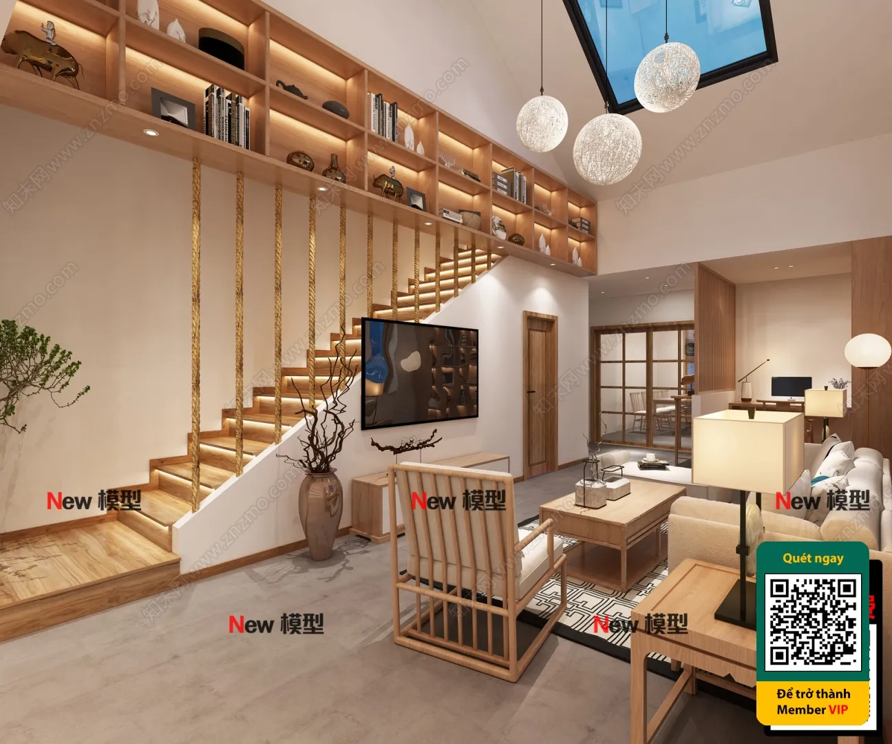 3D SCENES – WABI SABI STYLE – VRAY / CORONA – 3D MODEL – 6033