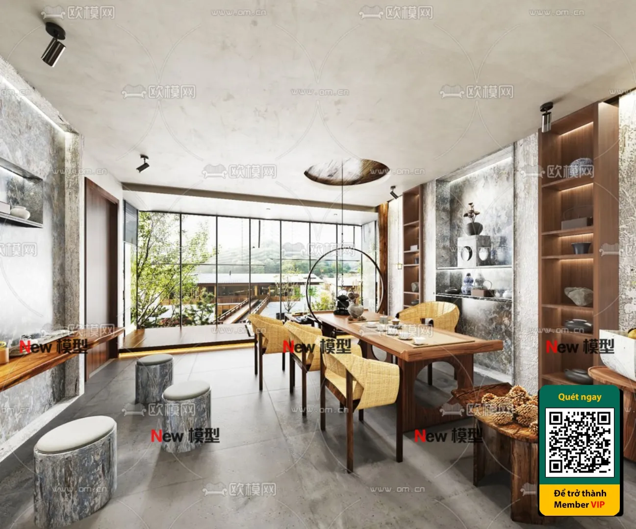 3D SCENES – WABI SABI STYLE – VRAY / CORONA – 3D MODEL – 6042