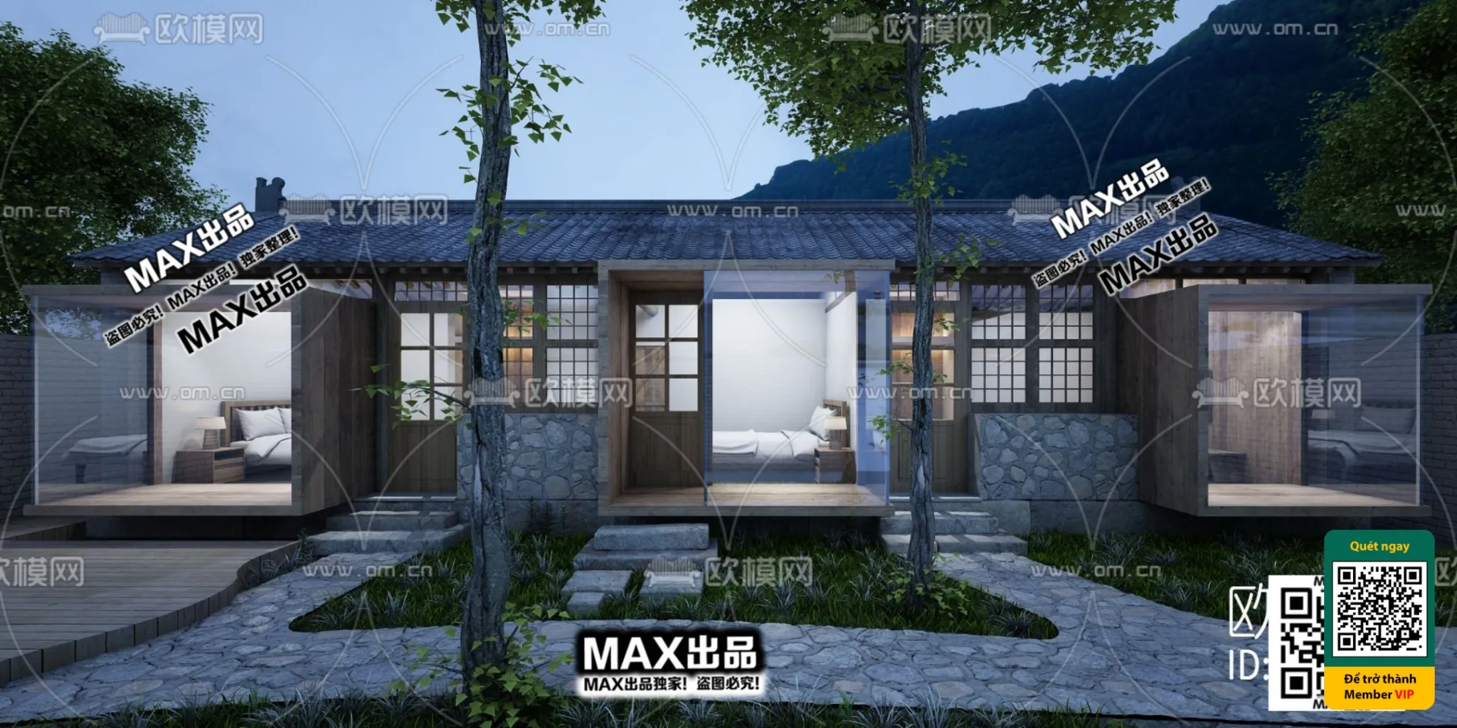 3D SCENES – WABI SABI STYLE – VRAY / CORONA – 3D MODEL – 6044