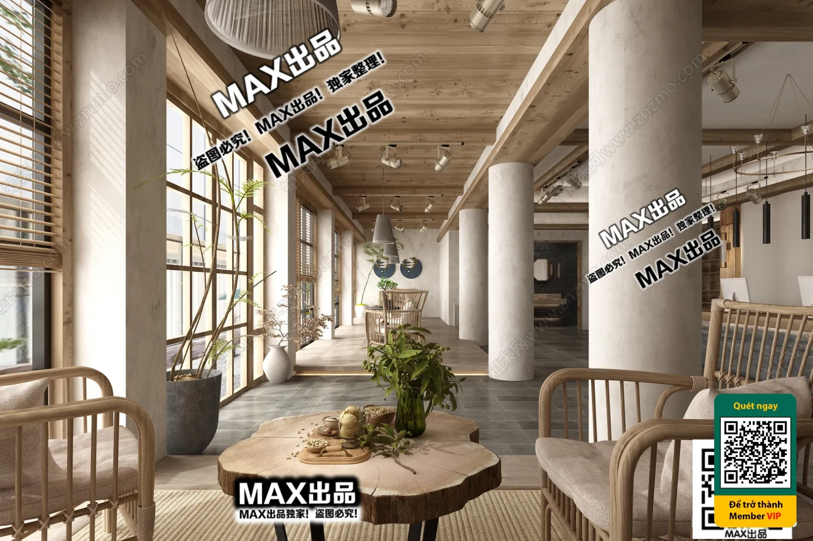 3D SCENES – WABI SABI STYLE – VRAY / CORONA – 3D MODEL – 6047