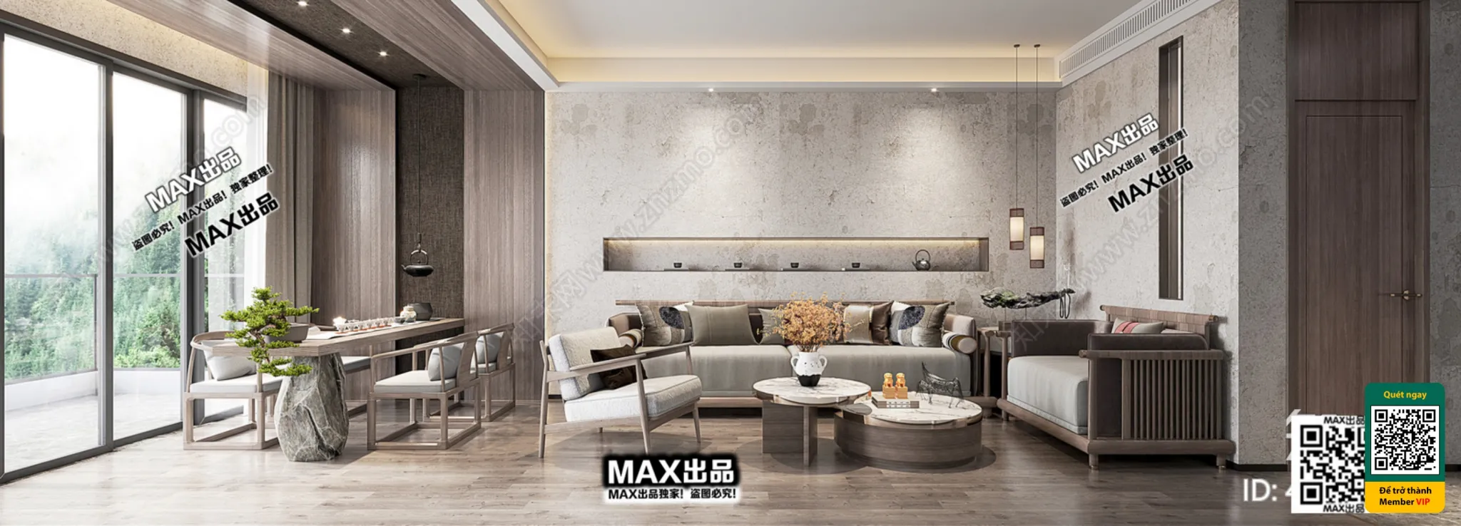 3D SCENES – WABI SABI STYLE – VRAY / CORONA – 3D MODEL – 6048