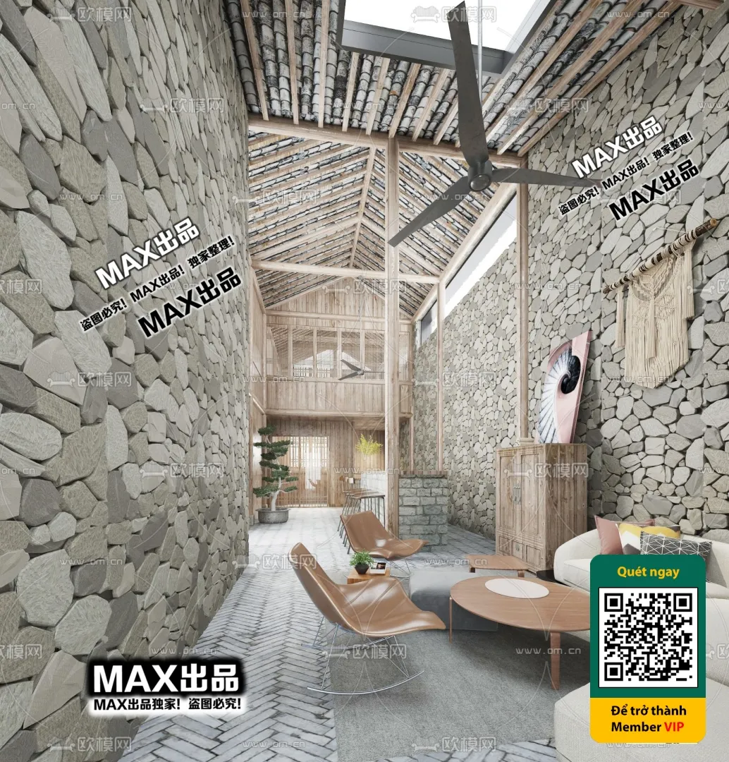 3D SCENES – WABI SABI STYLE – VRAY / CORONA – 3D MODEL – 6049