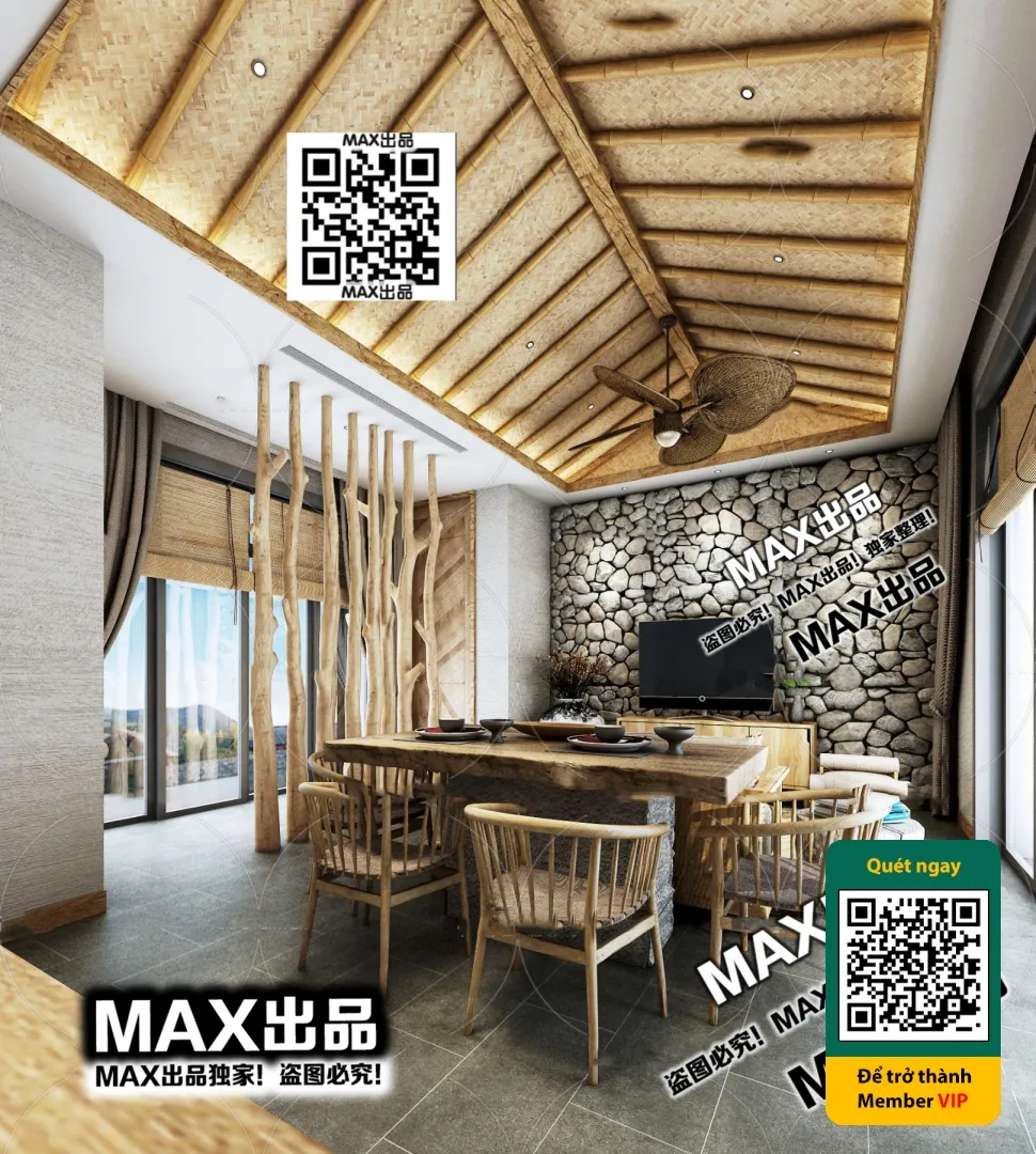 3D SCENES – WABI SABI STYLE – VRAY / CORONA – 3D MODEL – 6065