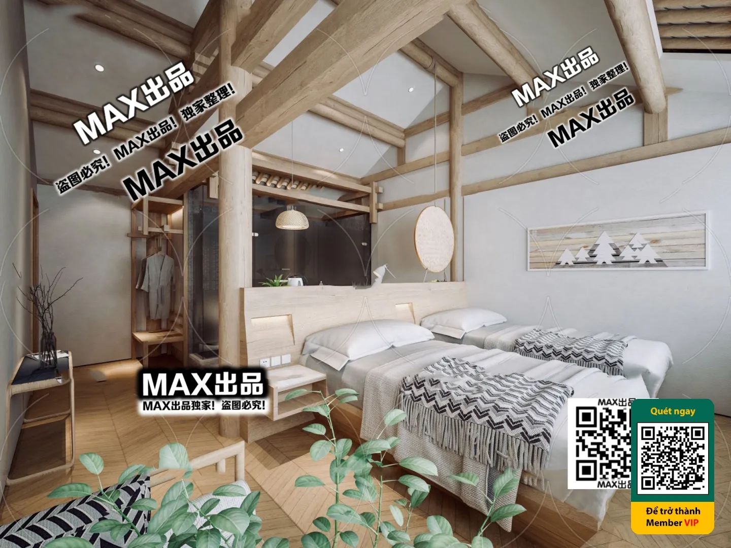 3D SCENES – WABI SABI STYLE – VRAY / CORONA – 3D MODEL – 6066