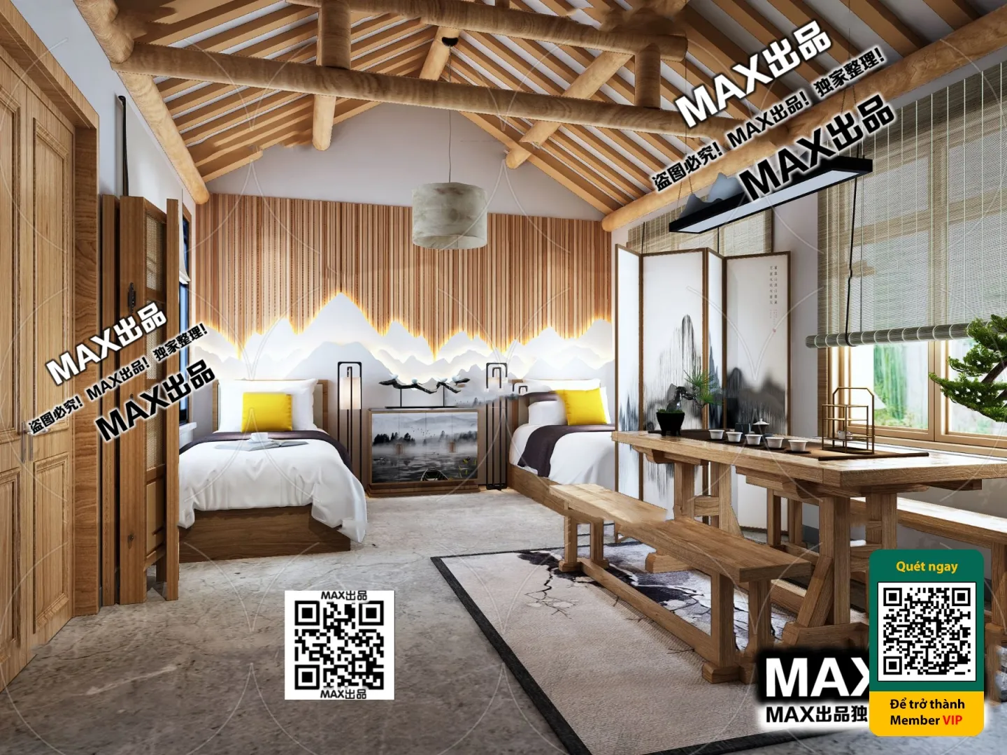 3D SCENES – WABI SABI STYLE – VRAY / CORONA – 3D MODEL – 6067