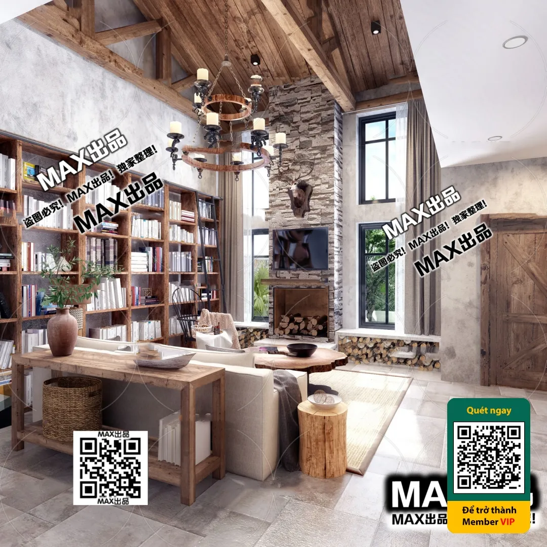 3D SCENES – WABI SABI STYLE – VRAY / CORONA – 3D MODEL – 6077