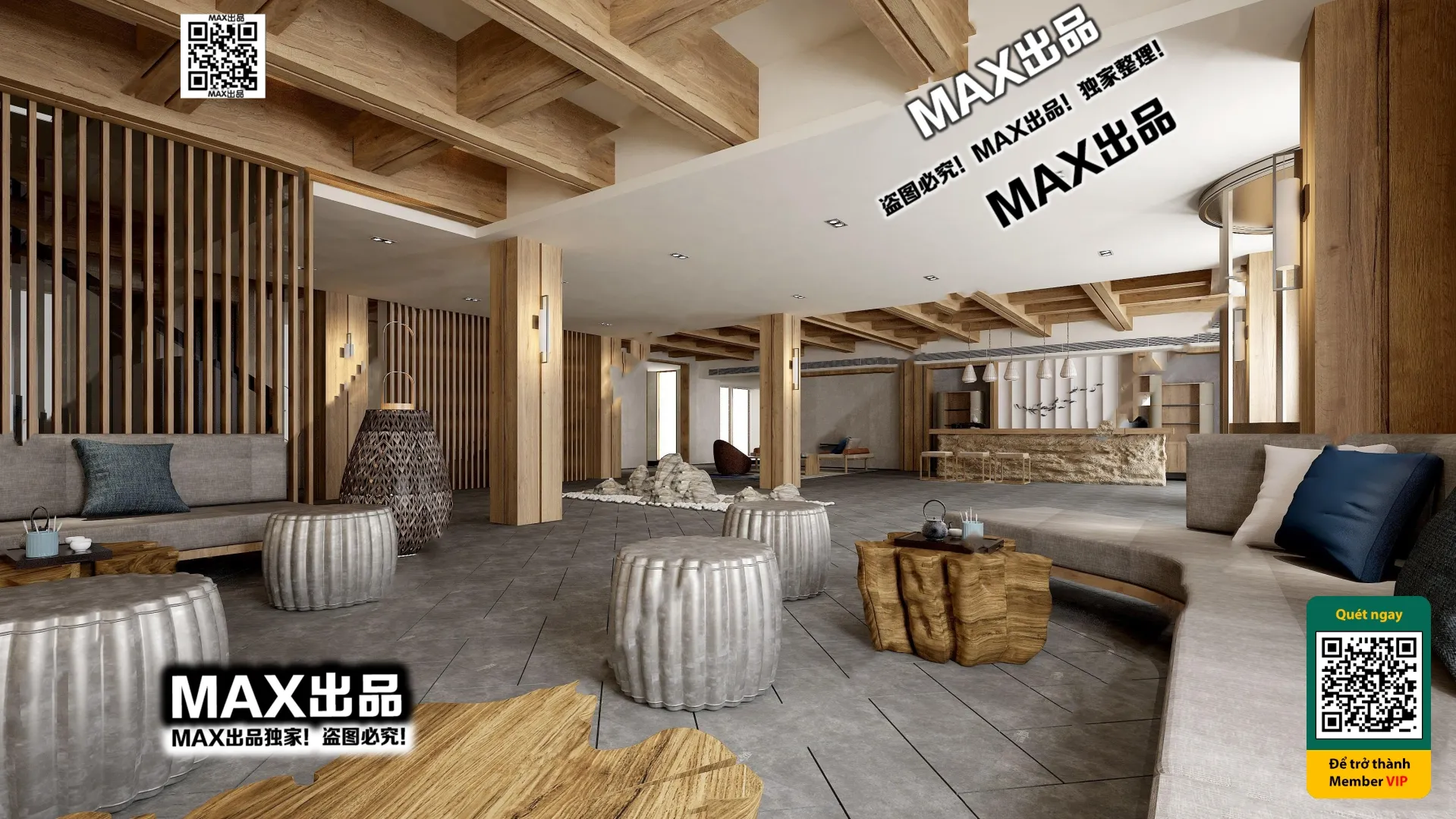 3D SCENES – WABI SABI STYLE – VRAY / CORONA – 3D MODEL – 6081