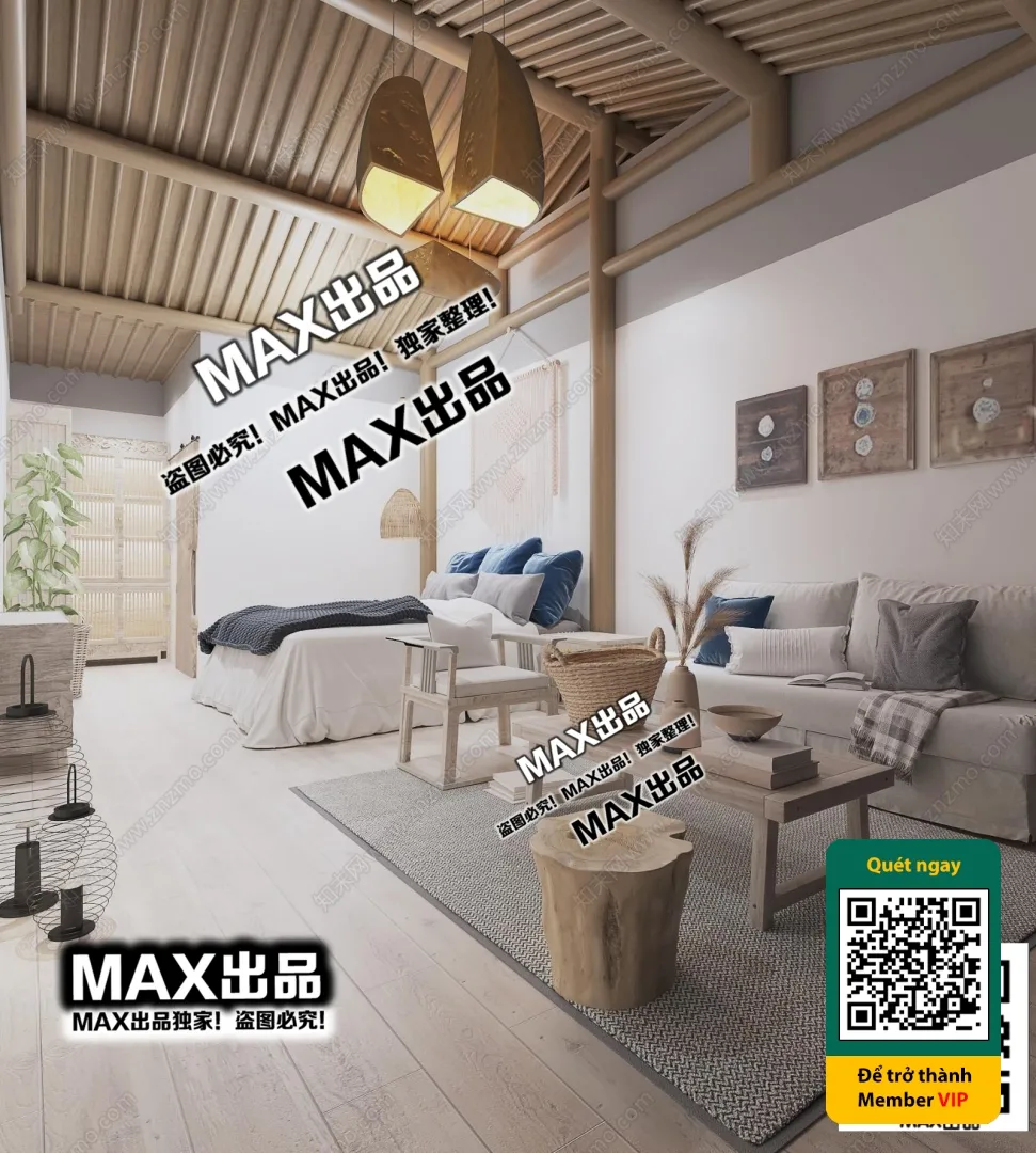 3D SCENES – WABI SABI STYLE – VRAY / CORONA – 3D MODEL – 6091