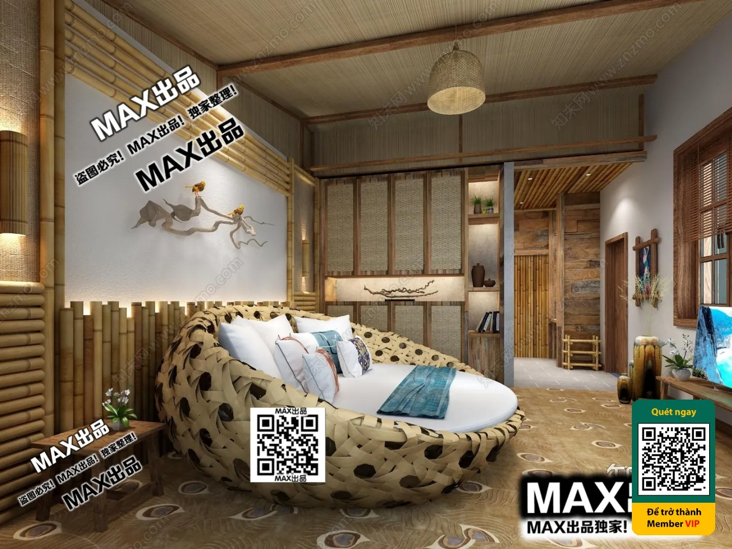 3D SCENES – WABI SABI STYLE – VRAY / CORONA – 3D MODEL – 6094