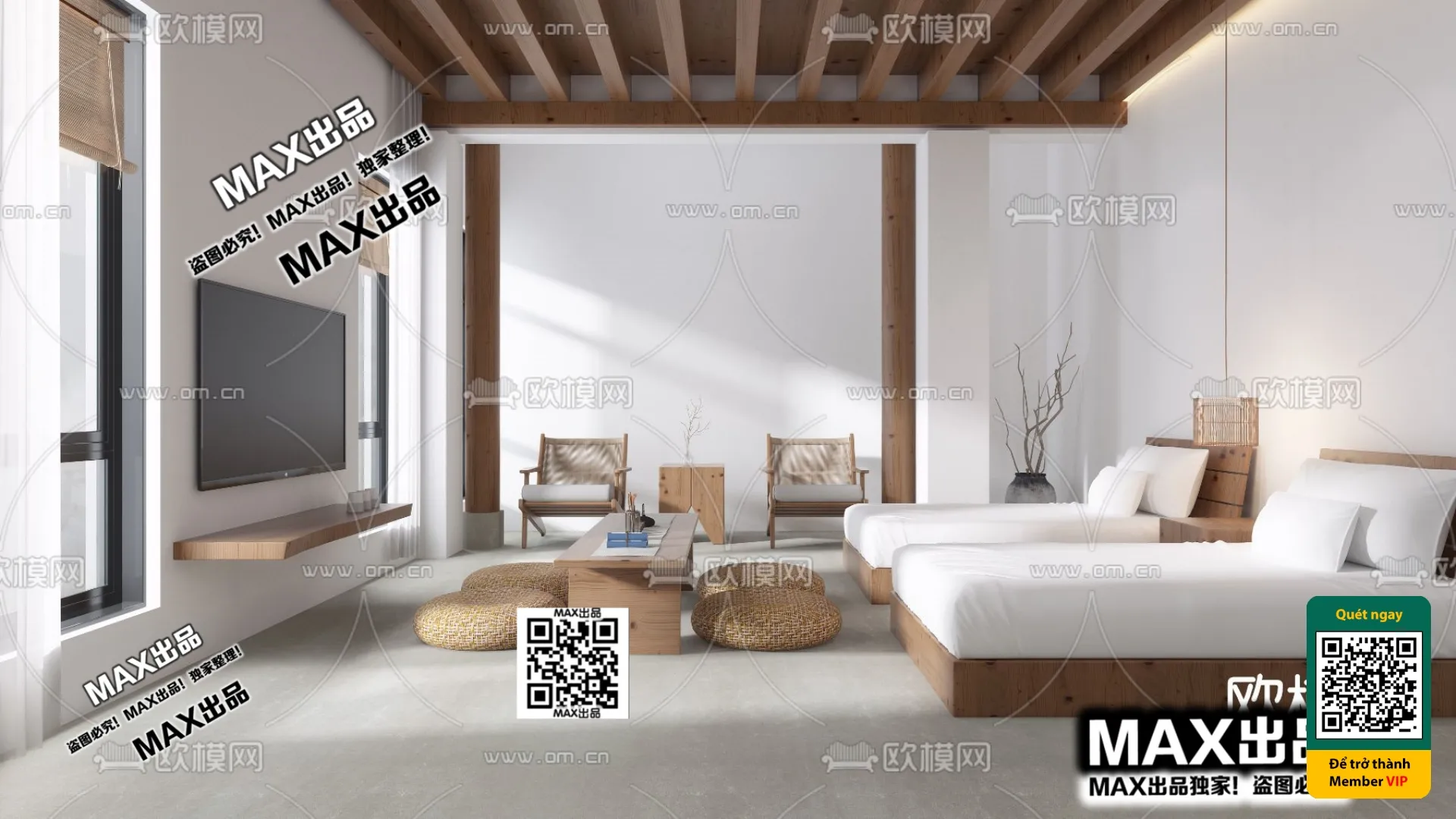 3D SCENES – WABI SABI STYLE – VRAY / CORONA – 3D MODEL – 6096