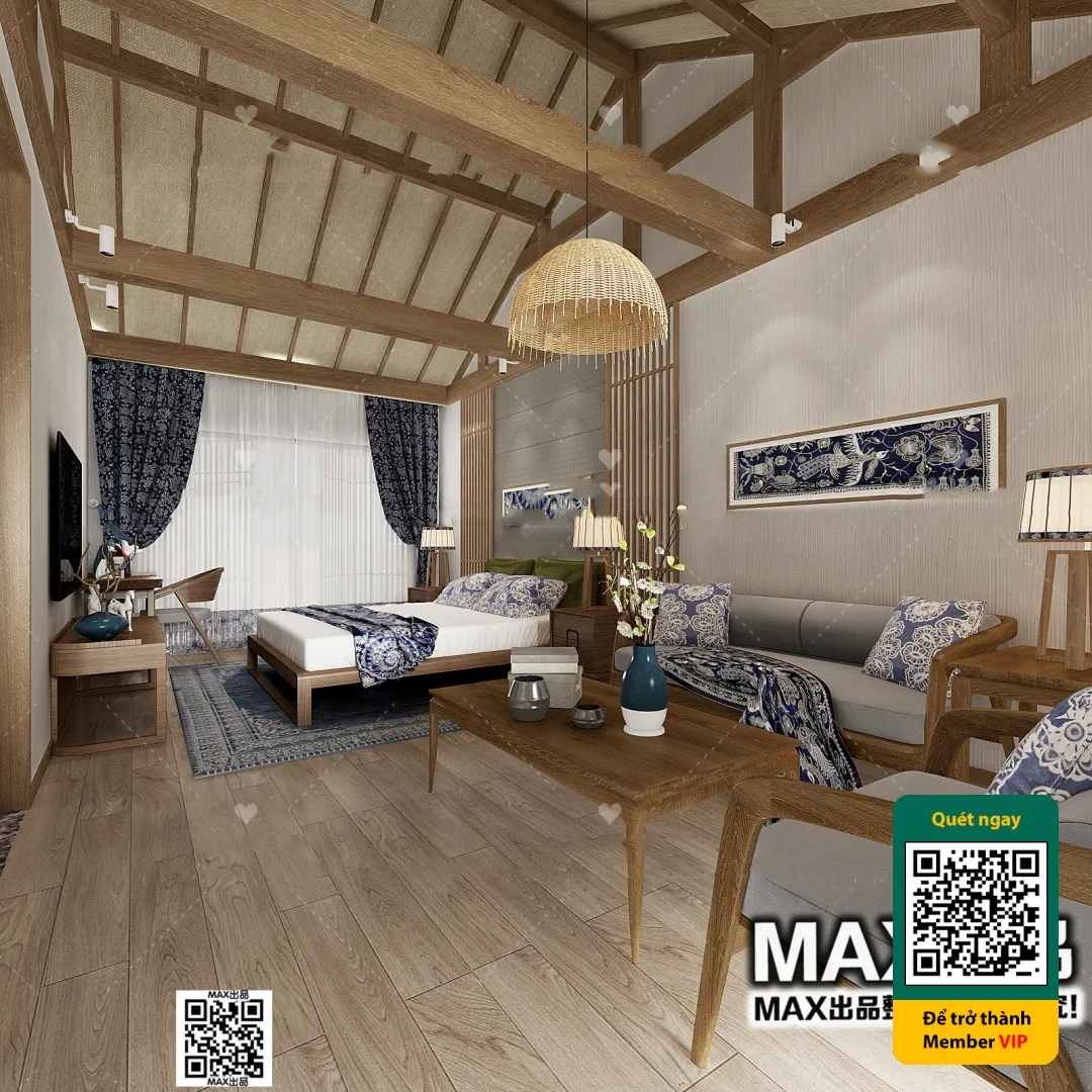 3D SCENES – WABI SABI STYLE – VRAY / CORONA – 3D MODEL – 6106