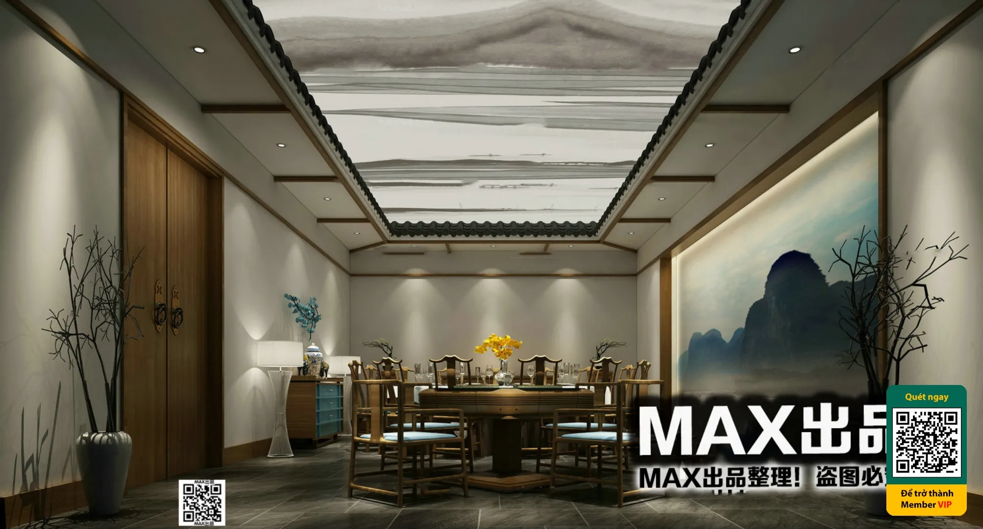 3D SCENES – WABI SABI STYLE – VRAY / CORONA – 3D MODEL – 6111