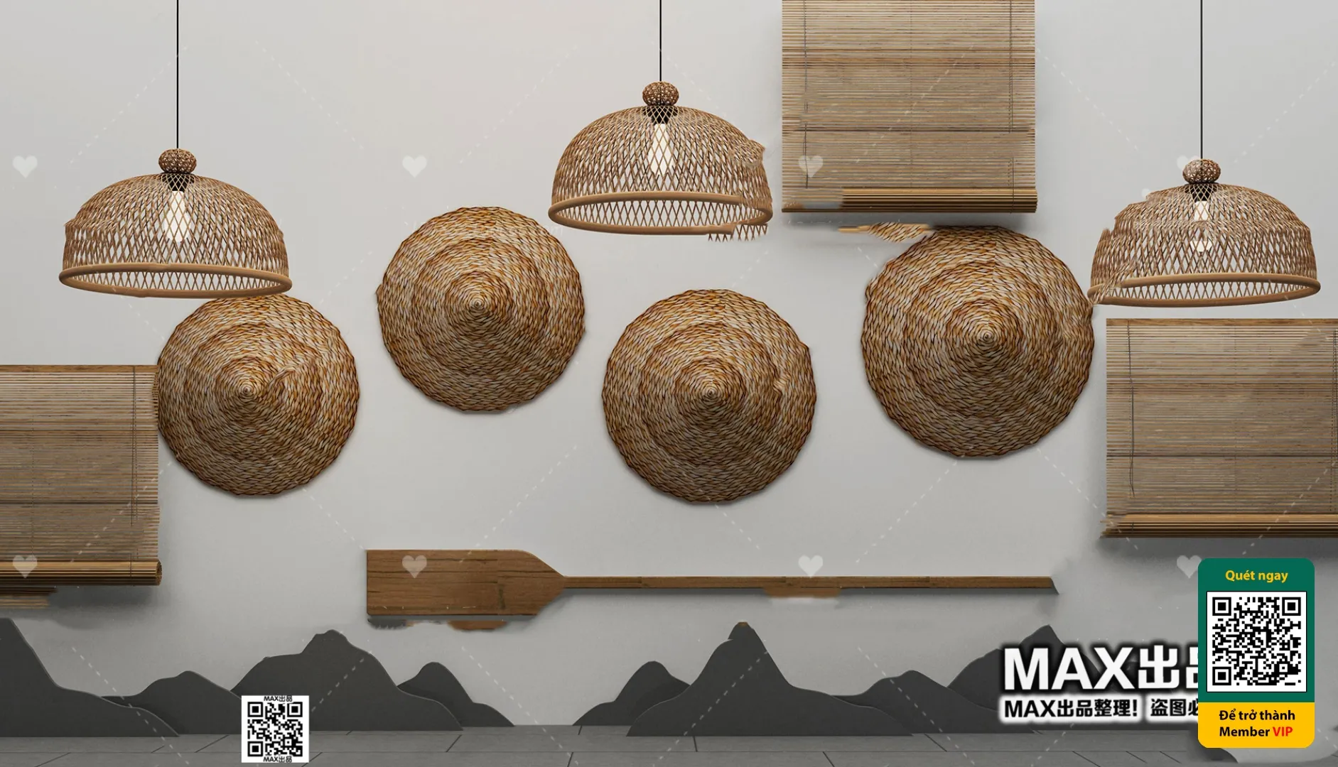 3D SCENES – WABI SABI STYLE – VRAY / CORONA – 3D MODEL – 6117