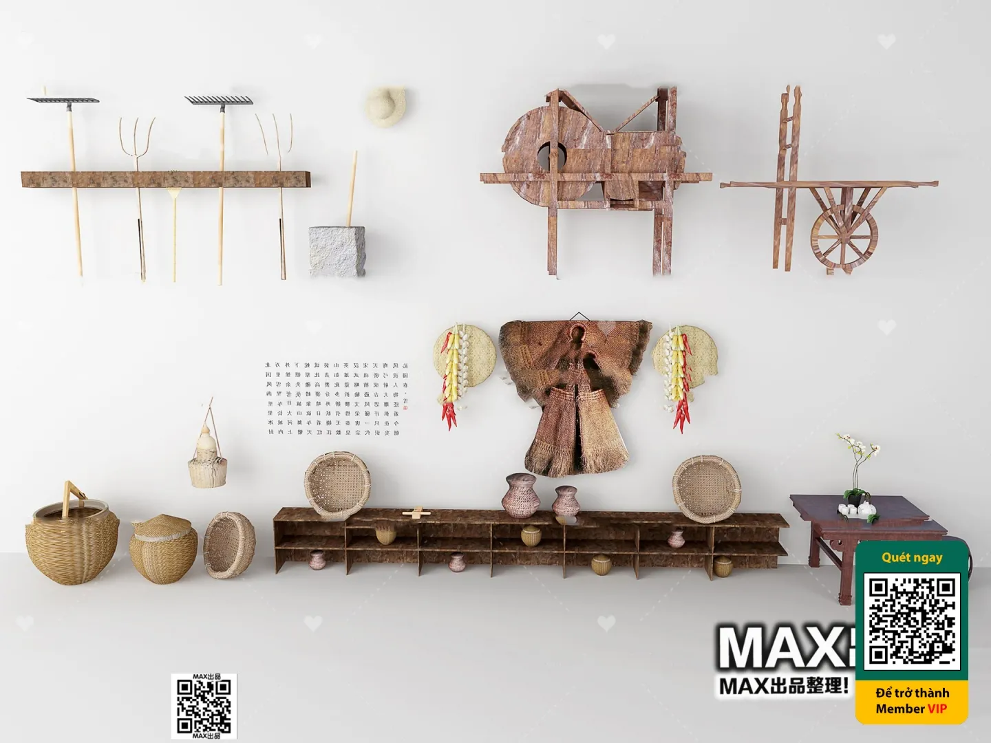 3D SCENES – WABI SABI STYLE – VRAY / CORONA – 3D MODEL – 6118