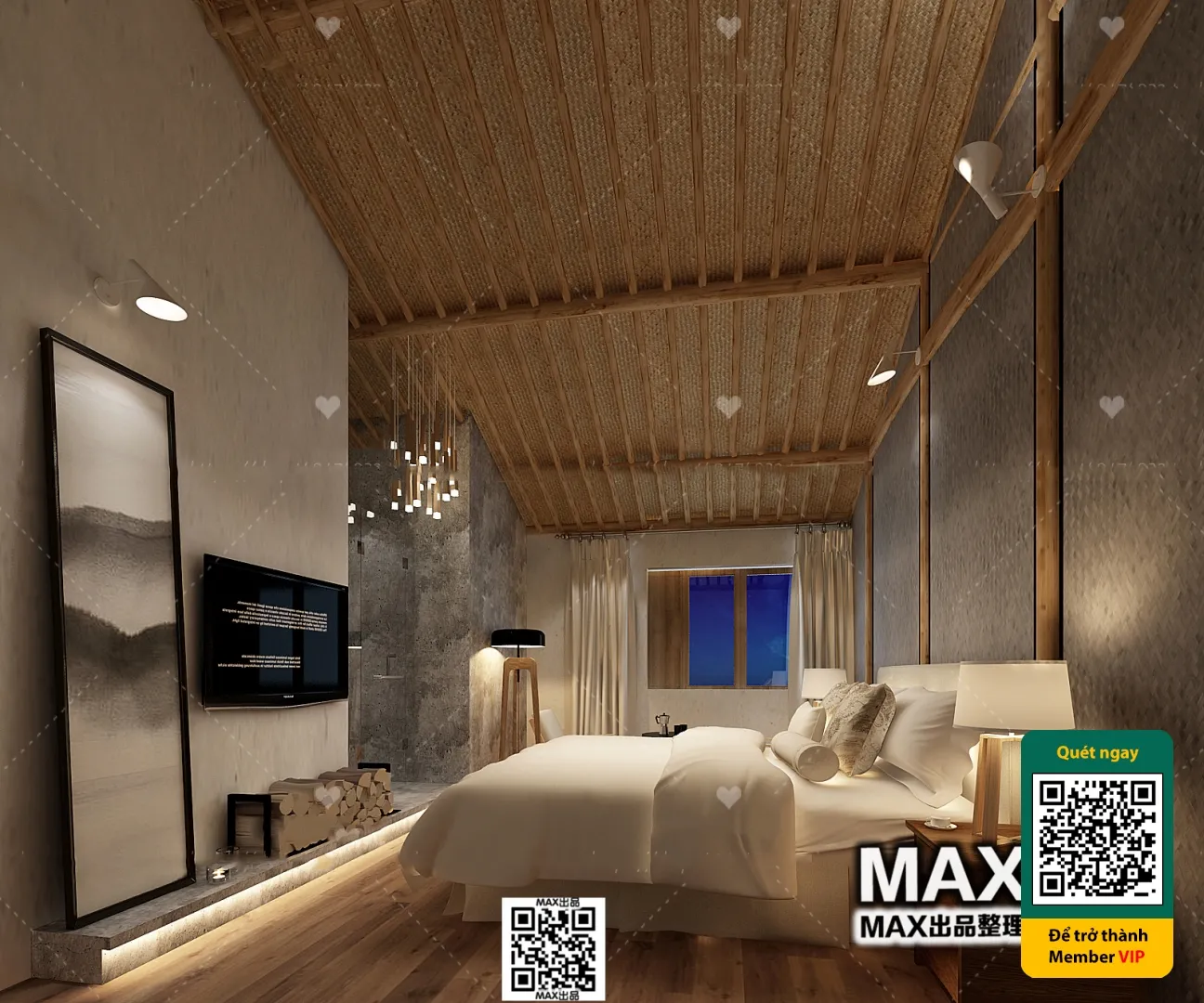 3D SCENES – WABI SABI STYLE – VRAY / CORONA – 3D MODEL – 6123