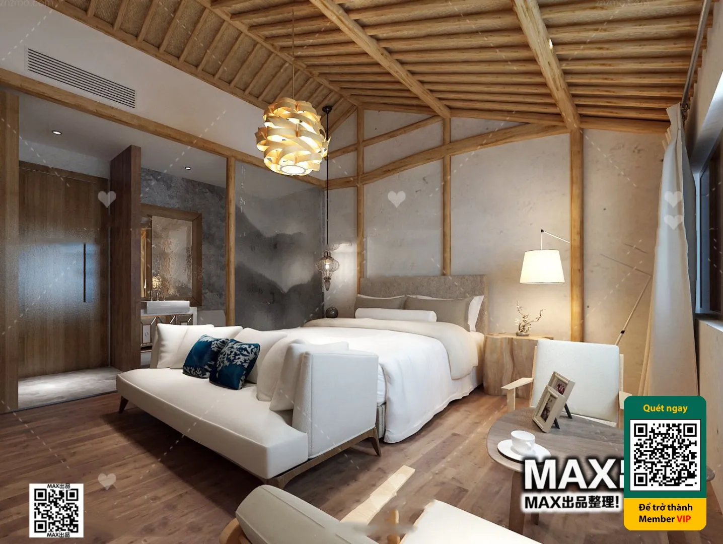 3D SCENES – WABI SABI STYLE – VRAY / CORONA – 3D MODEL – 6125