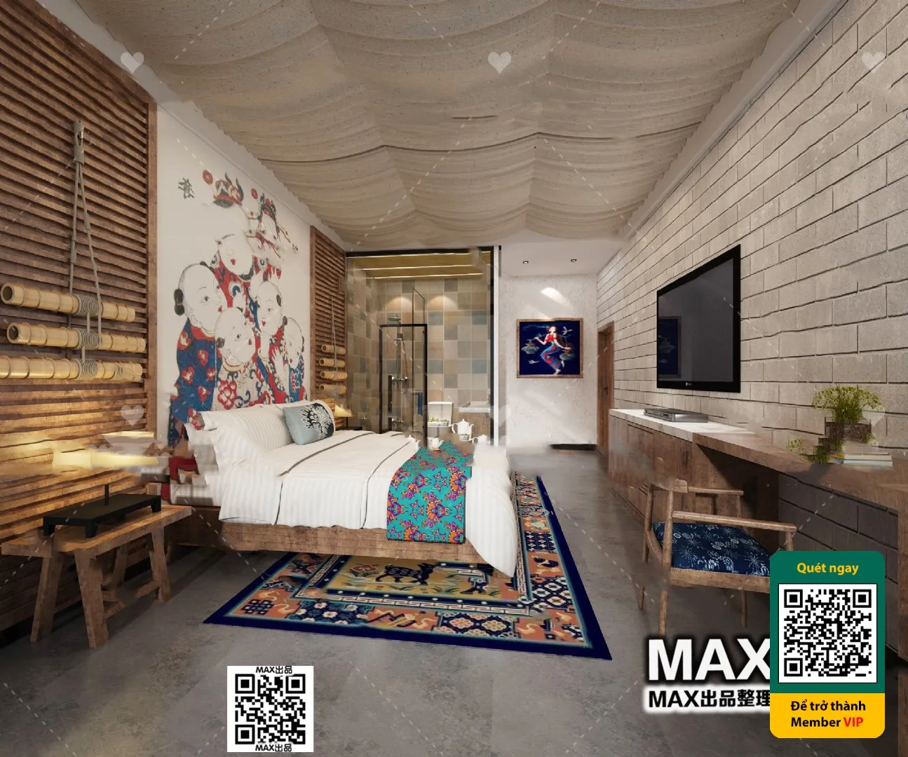 3D SCENES – WABI SABI STYLE – VRAY / CORONA – 3D MODEL – 6127