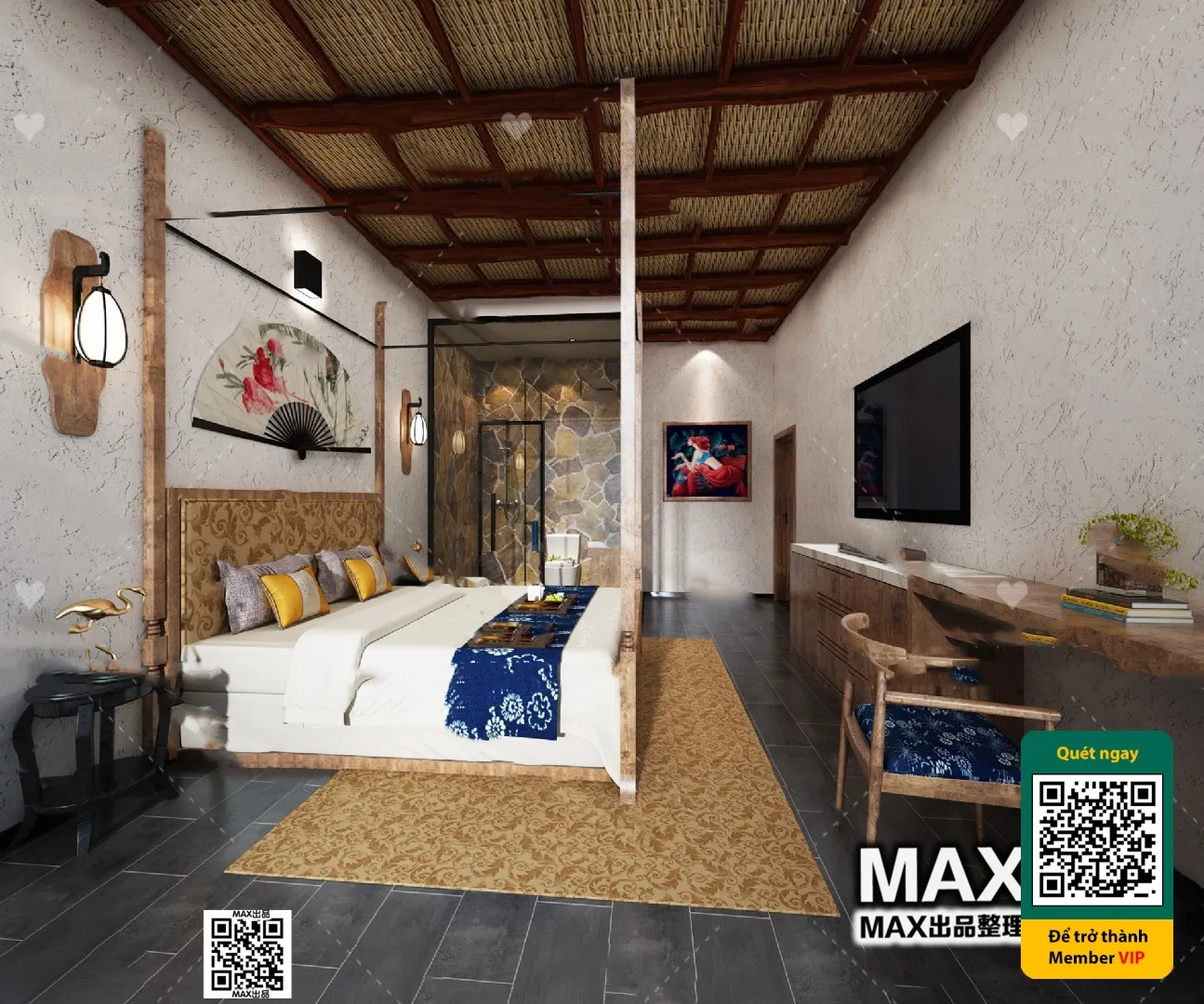 3D SCENES – WABI SABI STYLE – VRAY / CORONA – 3D MODEL – 6128