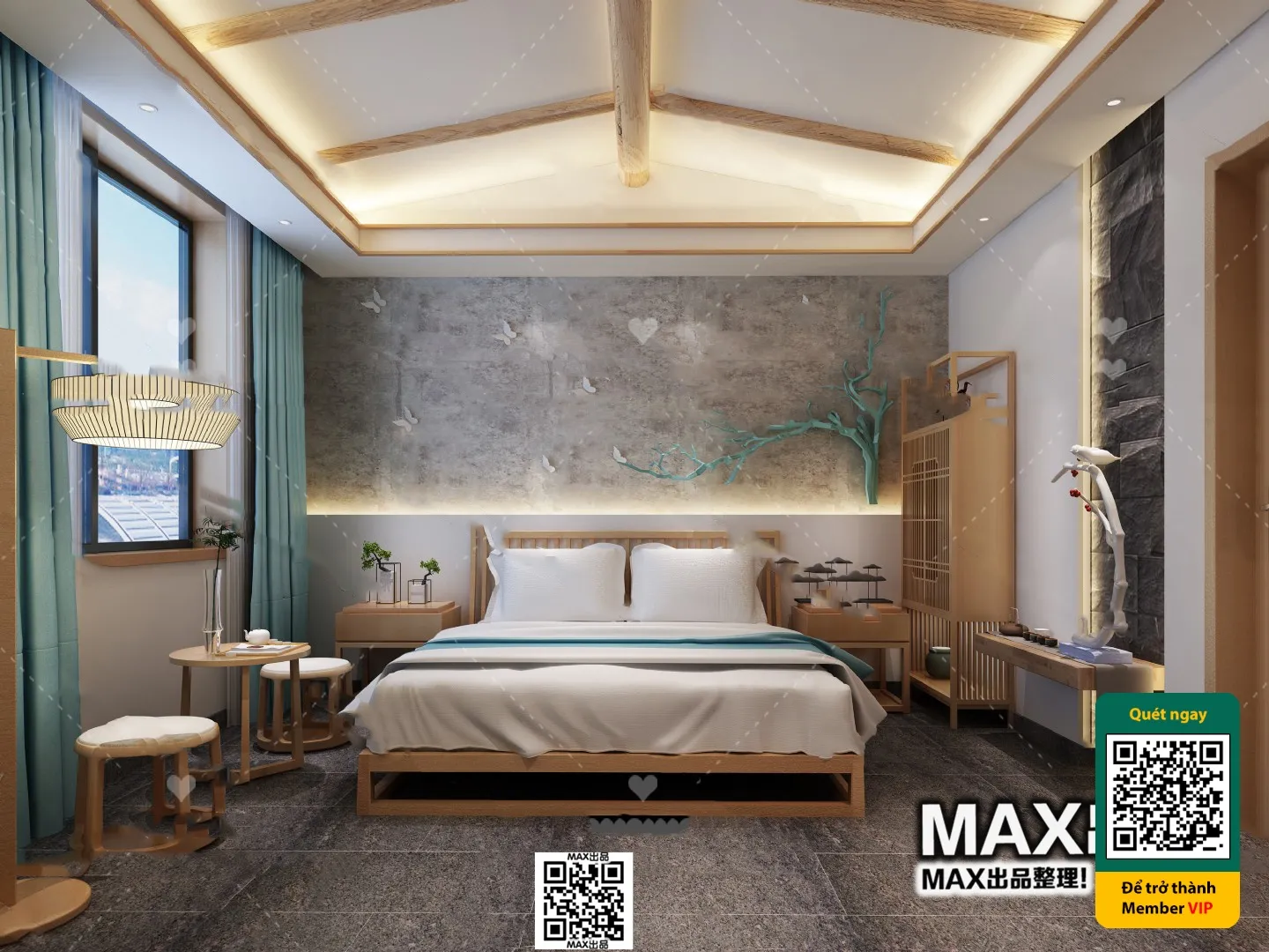 3D SCENES – WABI SABI STYLE – VRAY / CORONA – 3D MODEL – 6129