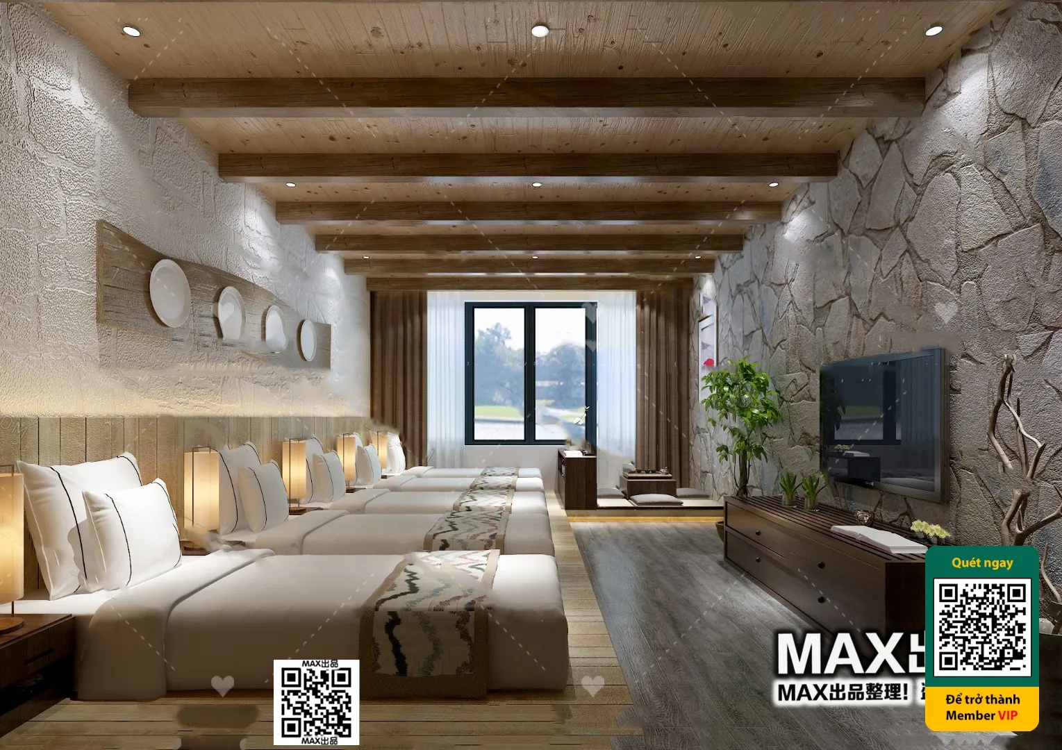 3D SCENES – WABI SABI STYLE – VRAY / CORONA – 3D MODEL – 6137