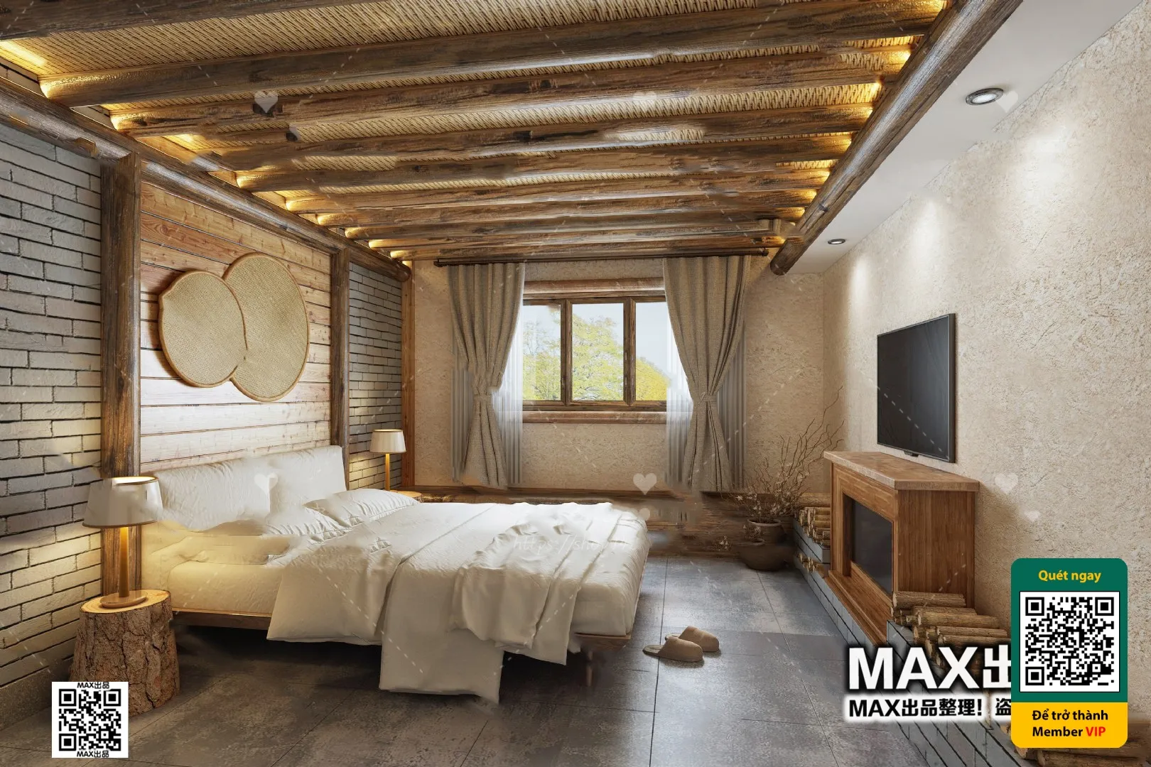 3D SCENES – WABI SABI STYLE – VRAY / CORONA – 3D MODEL – 6140