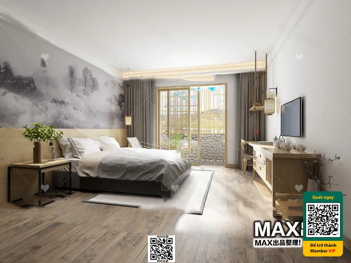 3D SCENES – WABI SABI STYLE – VRAY / CORONA – 3D MODEL – 6141