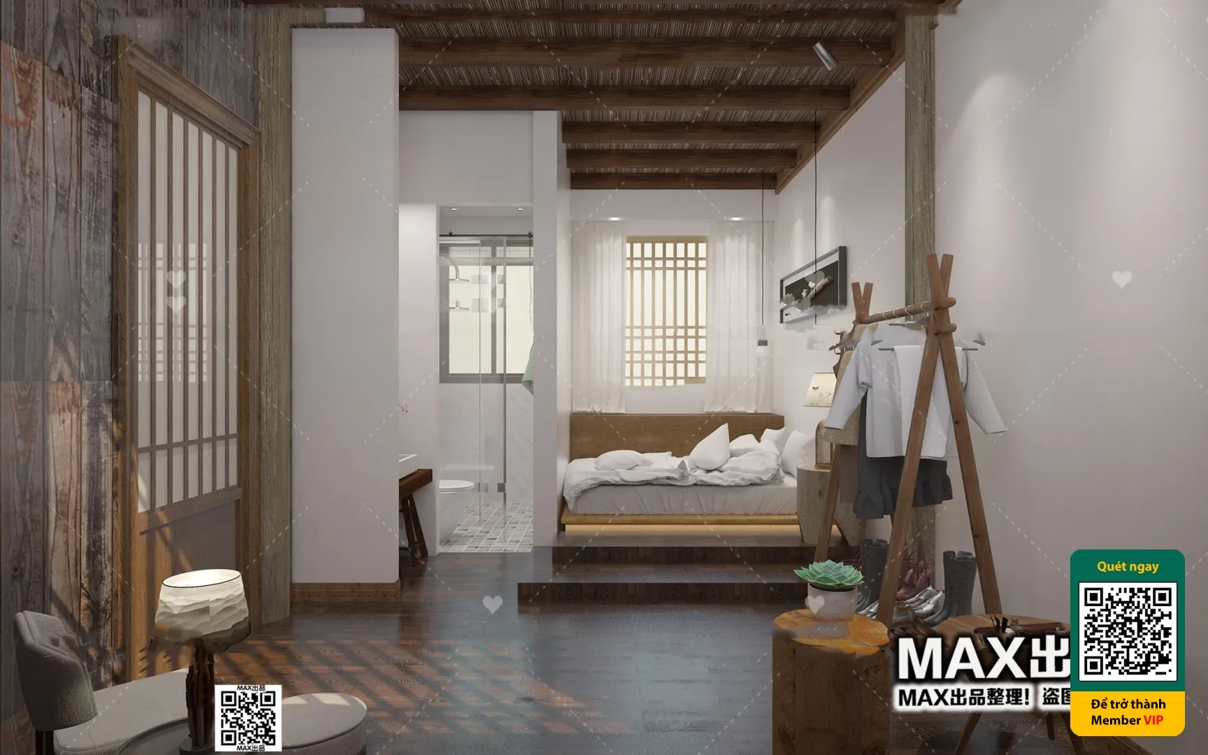 3D SCENES – WABI SABI STYLE – VRAY / CORONA – 3D MODEL – 6146