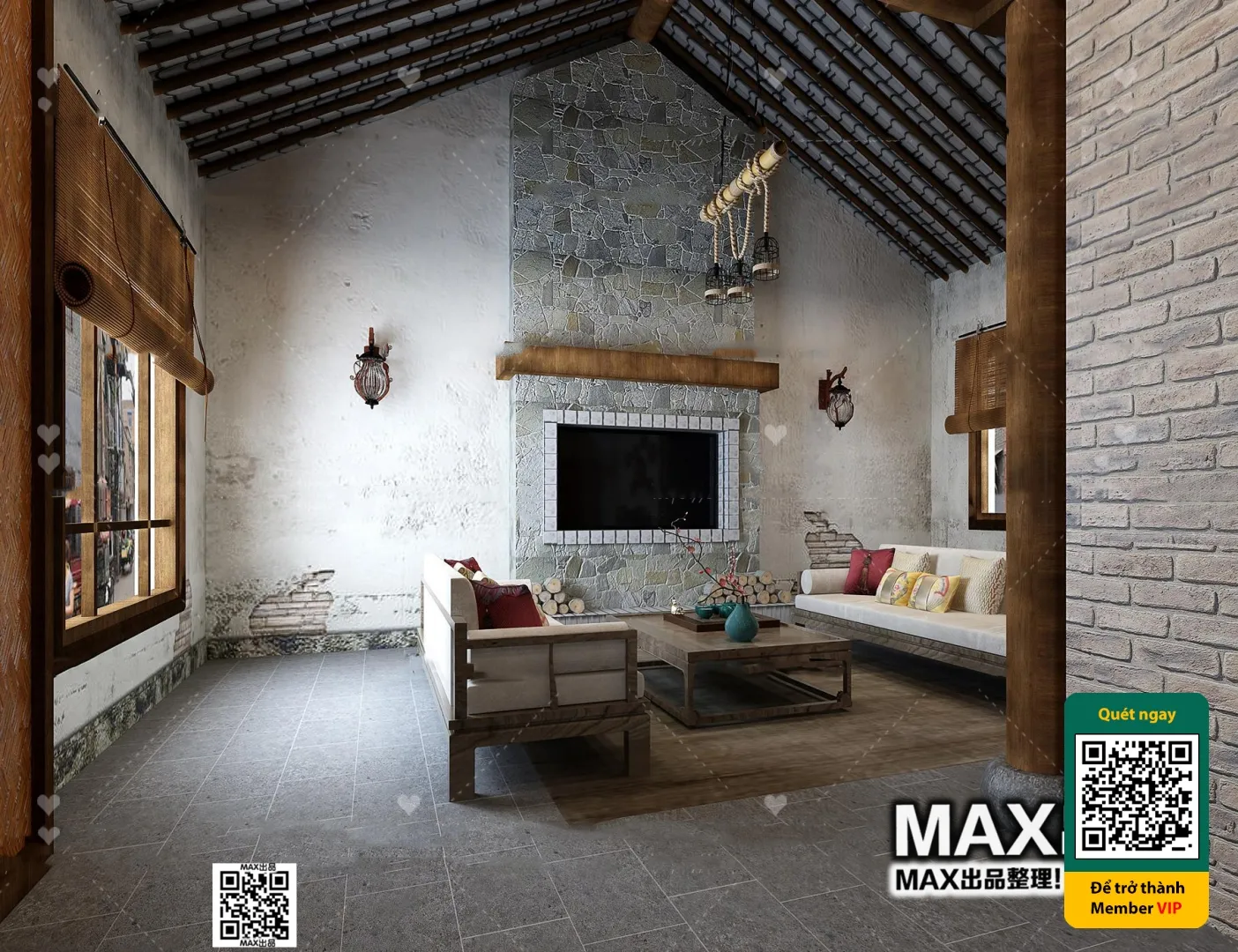 3D SCENES – WABI SABI STYLE – VRAY / CORONA – 3D MODEL – 6153