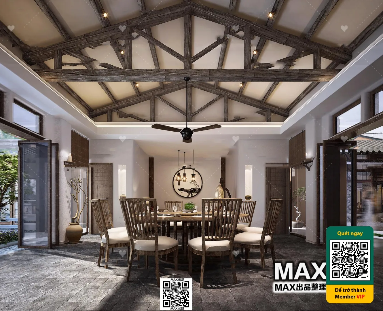 3D SCENES – WABI SABI STYLE – VRAY / CORONA – 3D MODEL – 6156