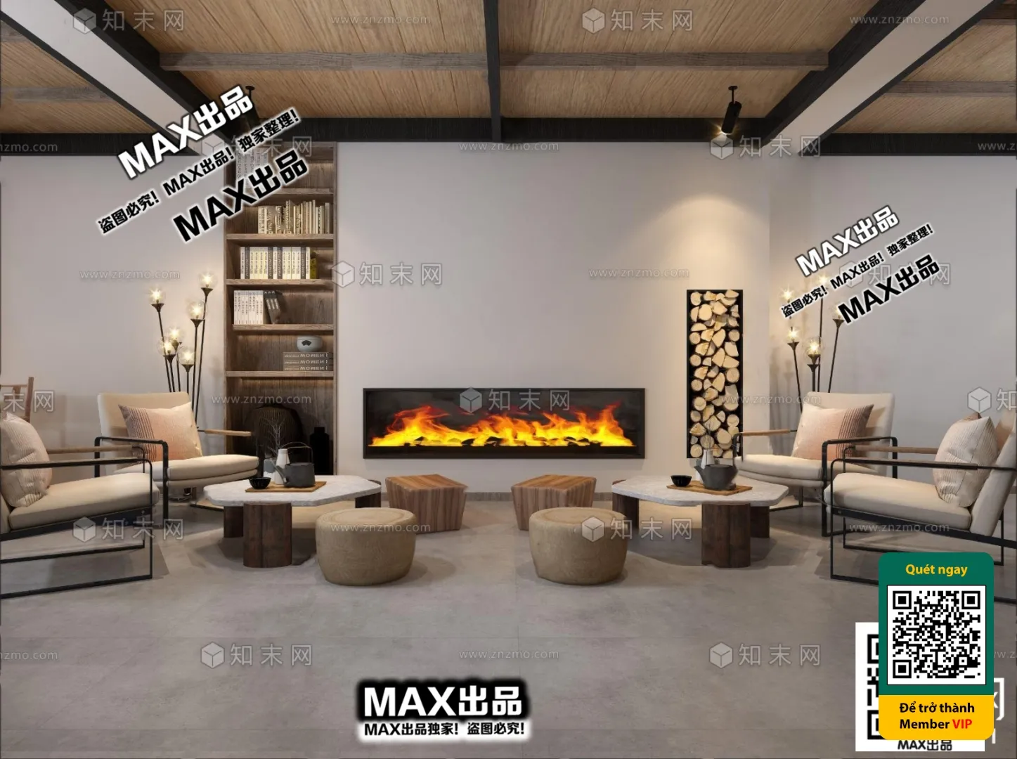 3D SCENES – WABI SABI STYLE – VRAY / CORONA – 3D MODEL – 6161