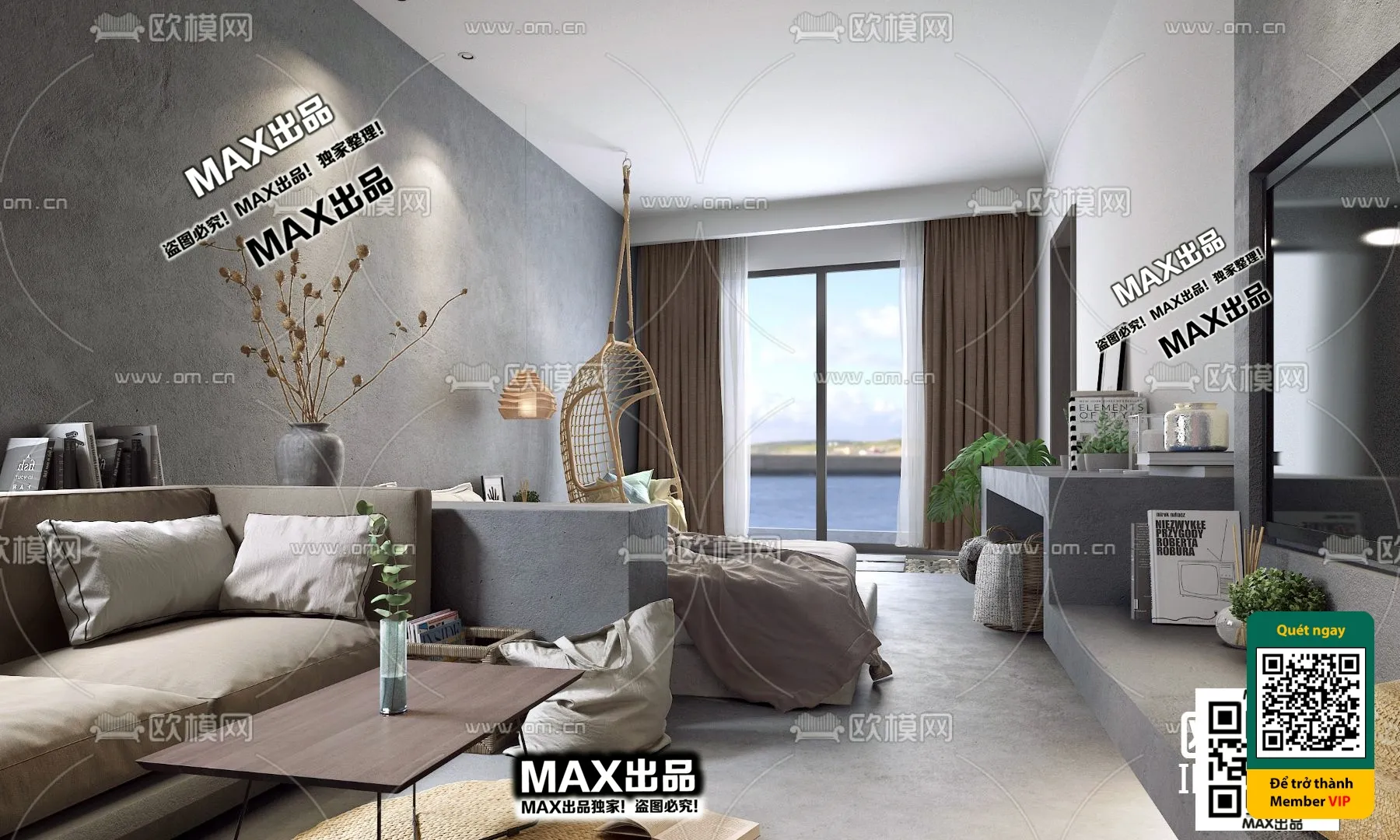 3D SCENES – WABI SABI STYLE – VRAY / CORONA – 3D MODEL – 6163