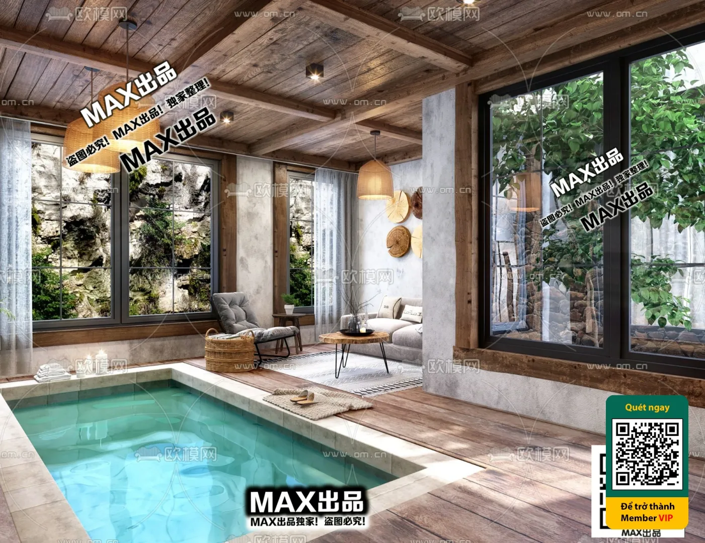 3D SCENES – WABI SABI STYLE – VRAY / CORONA – 3D MODEL – 6165